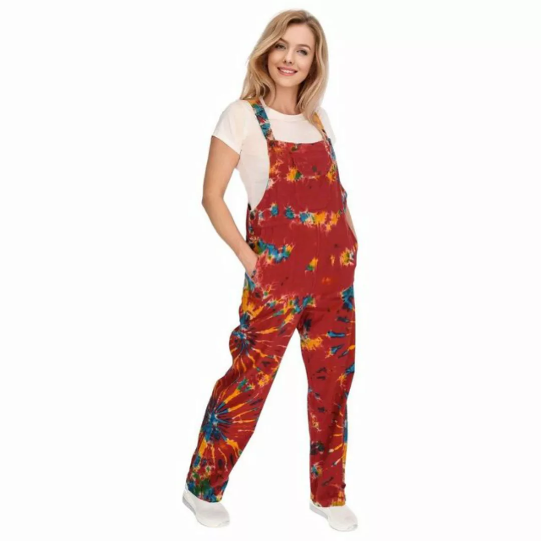 KUNST UND MAGIE Latzhose Tie Dye Batik Latzhose Haremshose Hose Psy 70er Bo günstig online kaufen