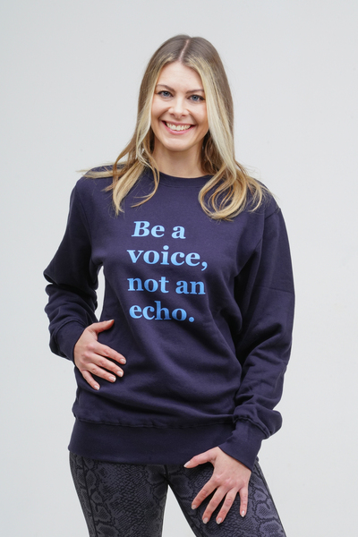 Unisex Sweatshirt "Voice" Blau günstig online kaufen