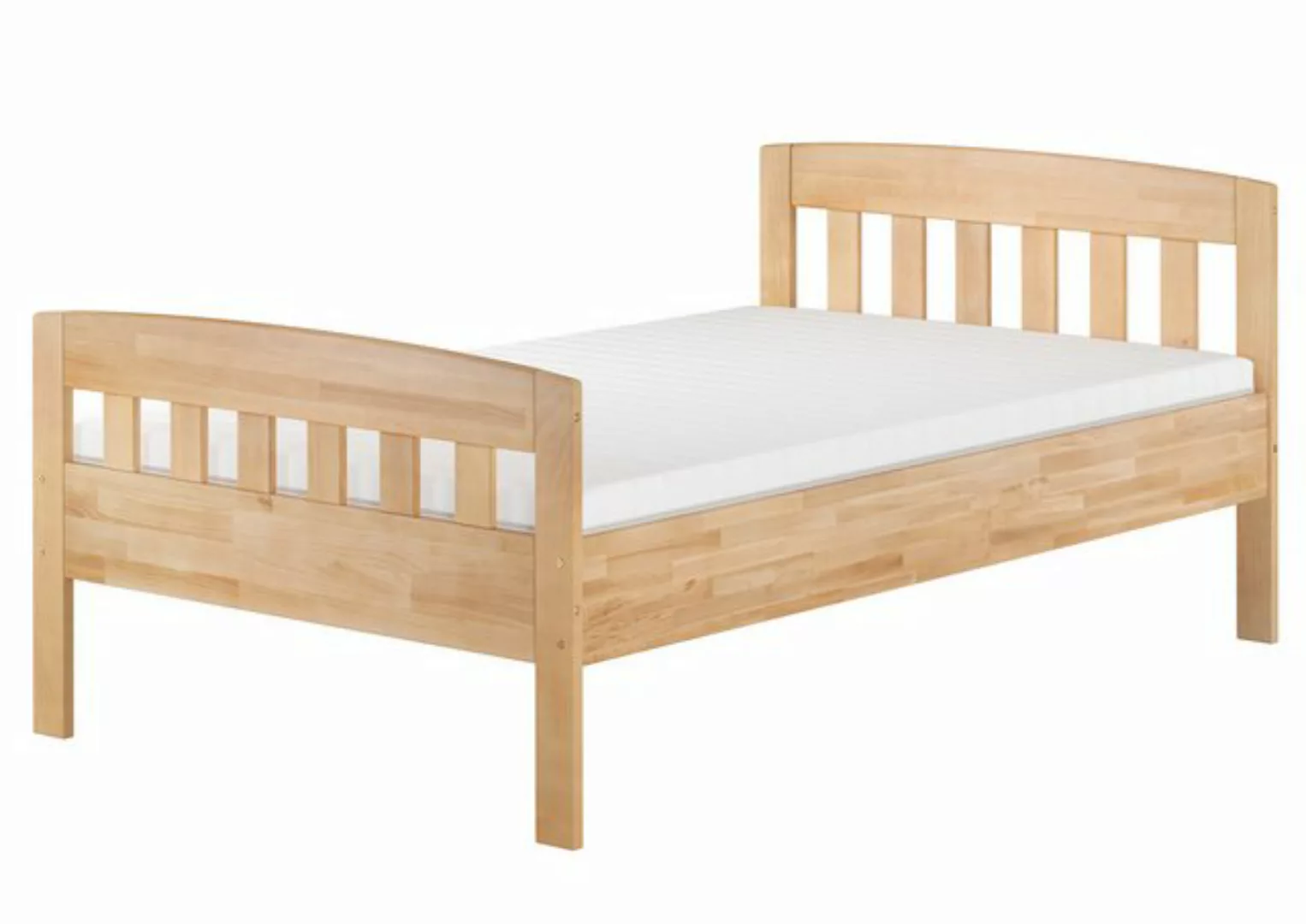 ERST-HOLZ Bett Seniorenbett Einzelbett Gästebett Buche massiv 120x200 Zeitl günstig online kaufen