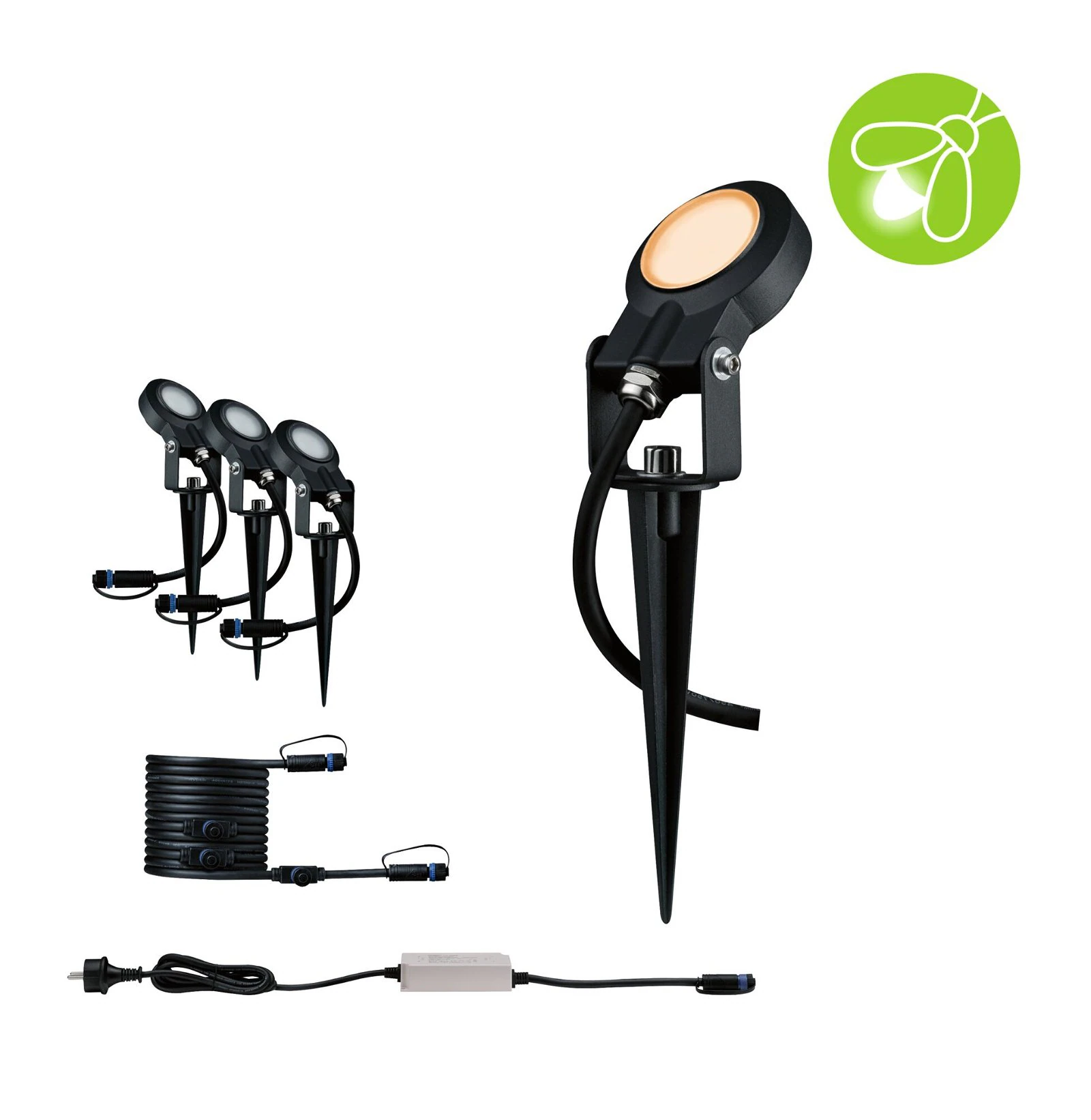 Paulmann LED Gartenstrahler "Plug & Shine Sting IP67 2200K 3x6,3W 75VA Anth günstig online kaufen