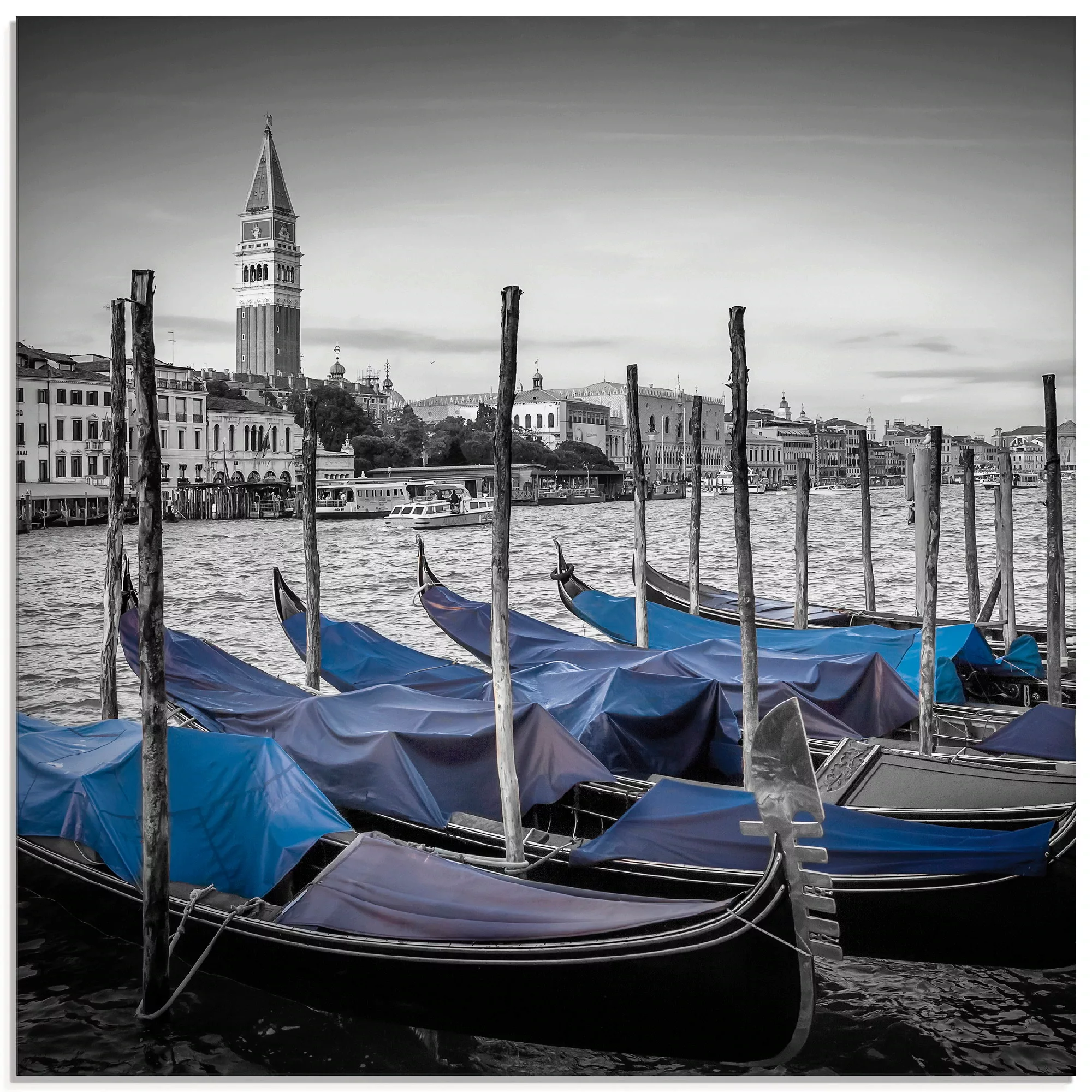 Artland Glasbild "Venedig Canal Grande & Markusturm I", Boote & Schiffe, (1 günstig online kaufen