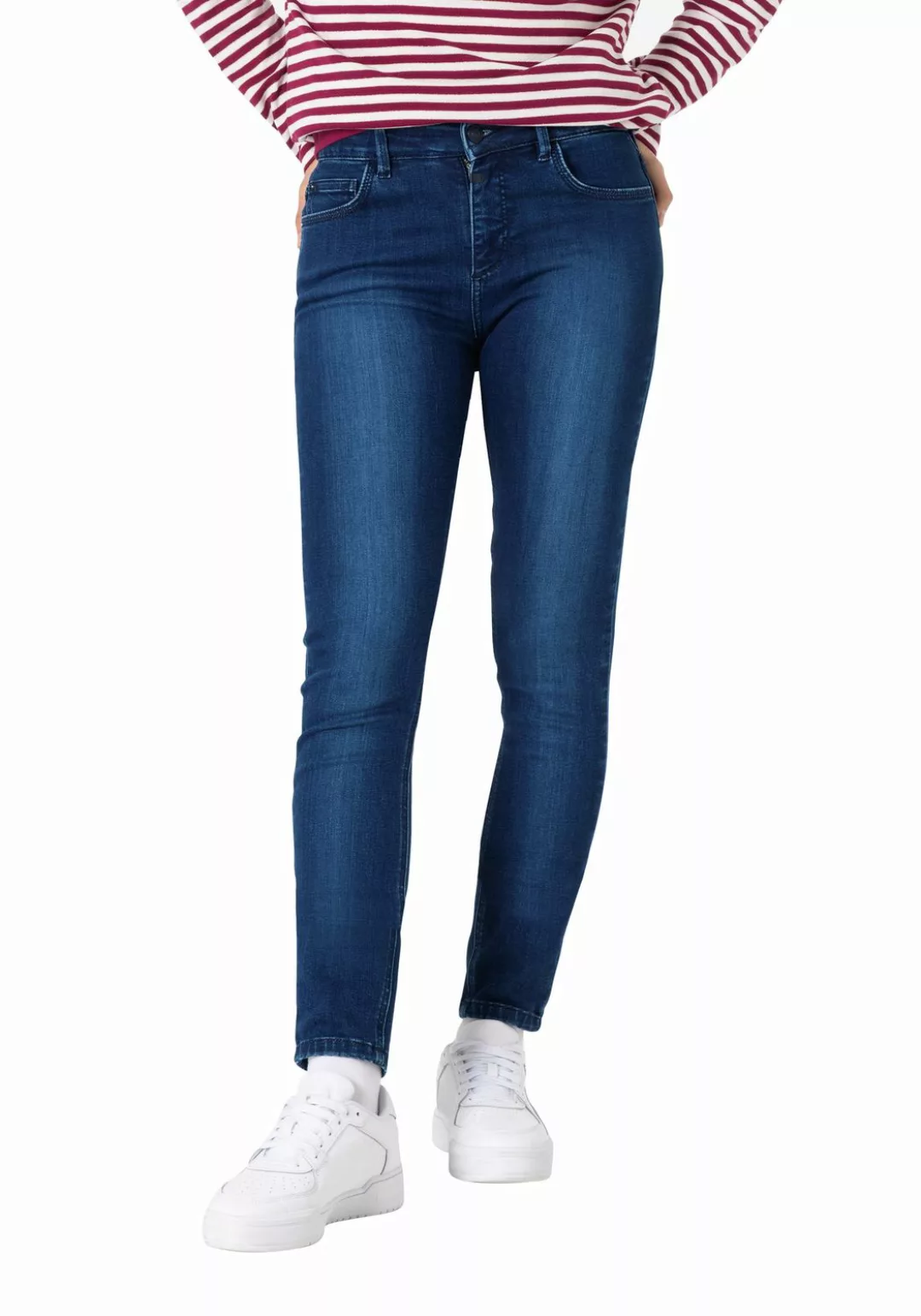 TIMEZONE Damen Jeans TIGHT ALEENATZ WOMANSHAPE - Tight Fit - Blau - Mid Blu günstig online kaufen