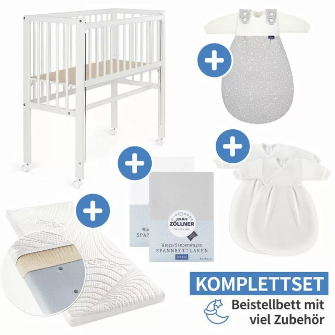 Fillikid Beistellbett Vario, Stubenwagen Gitterbett Set mit Matratze, Spann günstig online kaufen