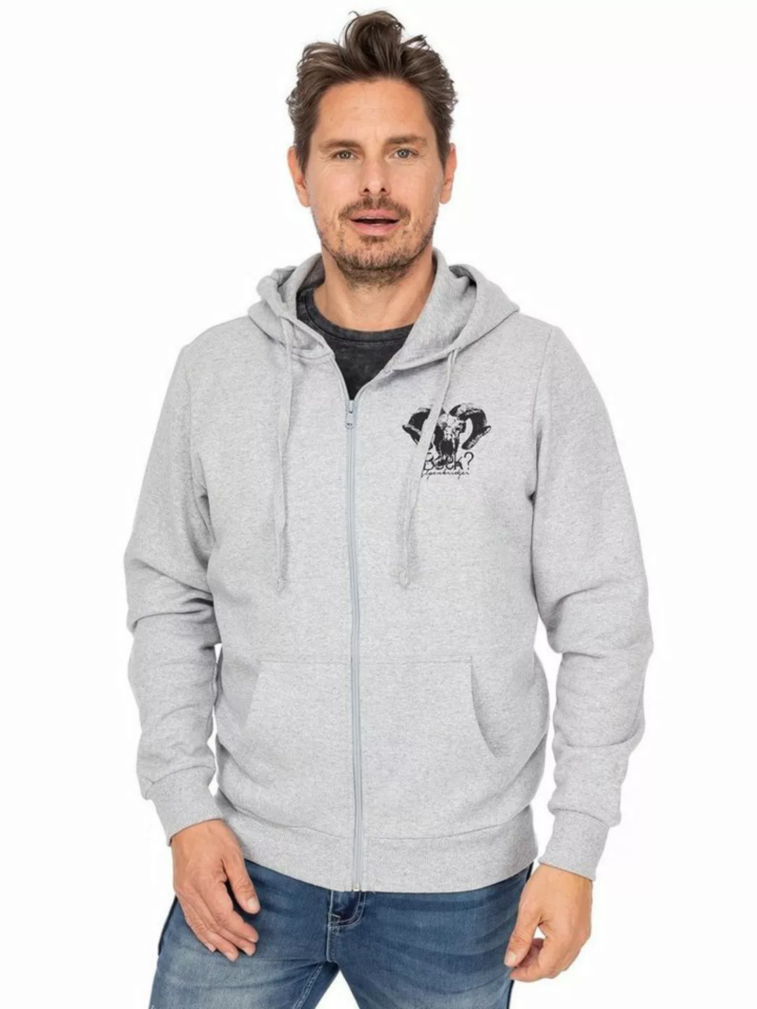 Hangowear Strickpullover Sweatjacke PAOLO hellgrau günstig online kaufen