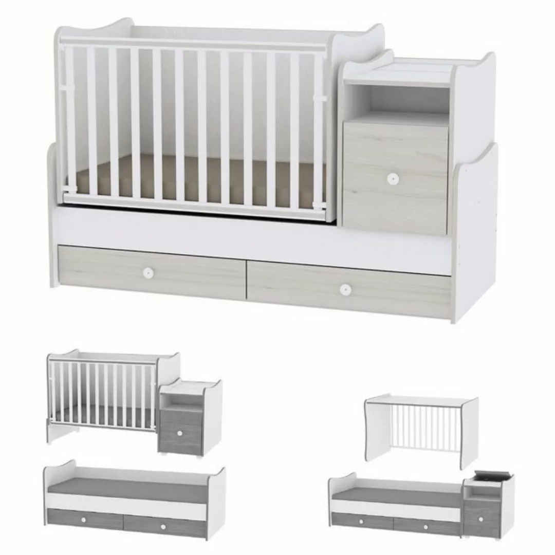 Lorelli Komplettbett Babybett Trend Plus NEW 4 in 1, Schaukelfunktion Jugen günstig online kaufen