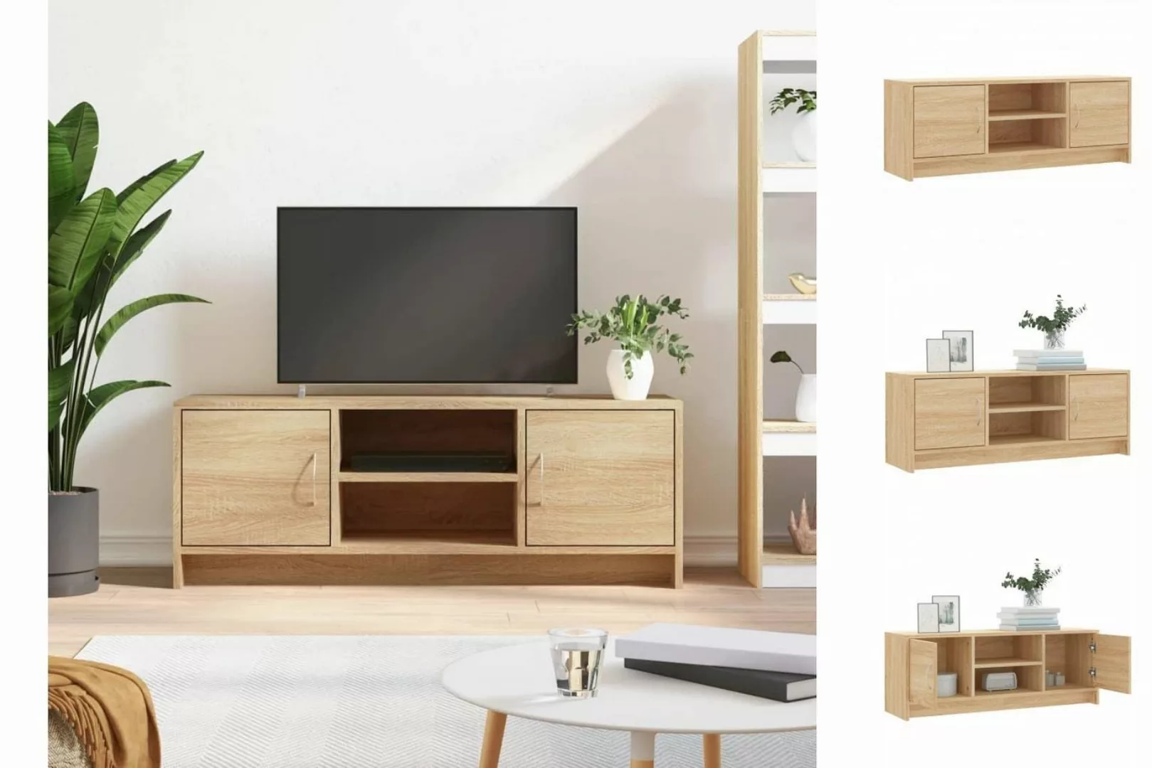 vidaXL TV-Schrank TV-Schrank Sonoma-Eiche 102x30x37,5 cm Spanplatte TV-Lowb günstig online kaufen