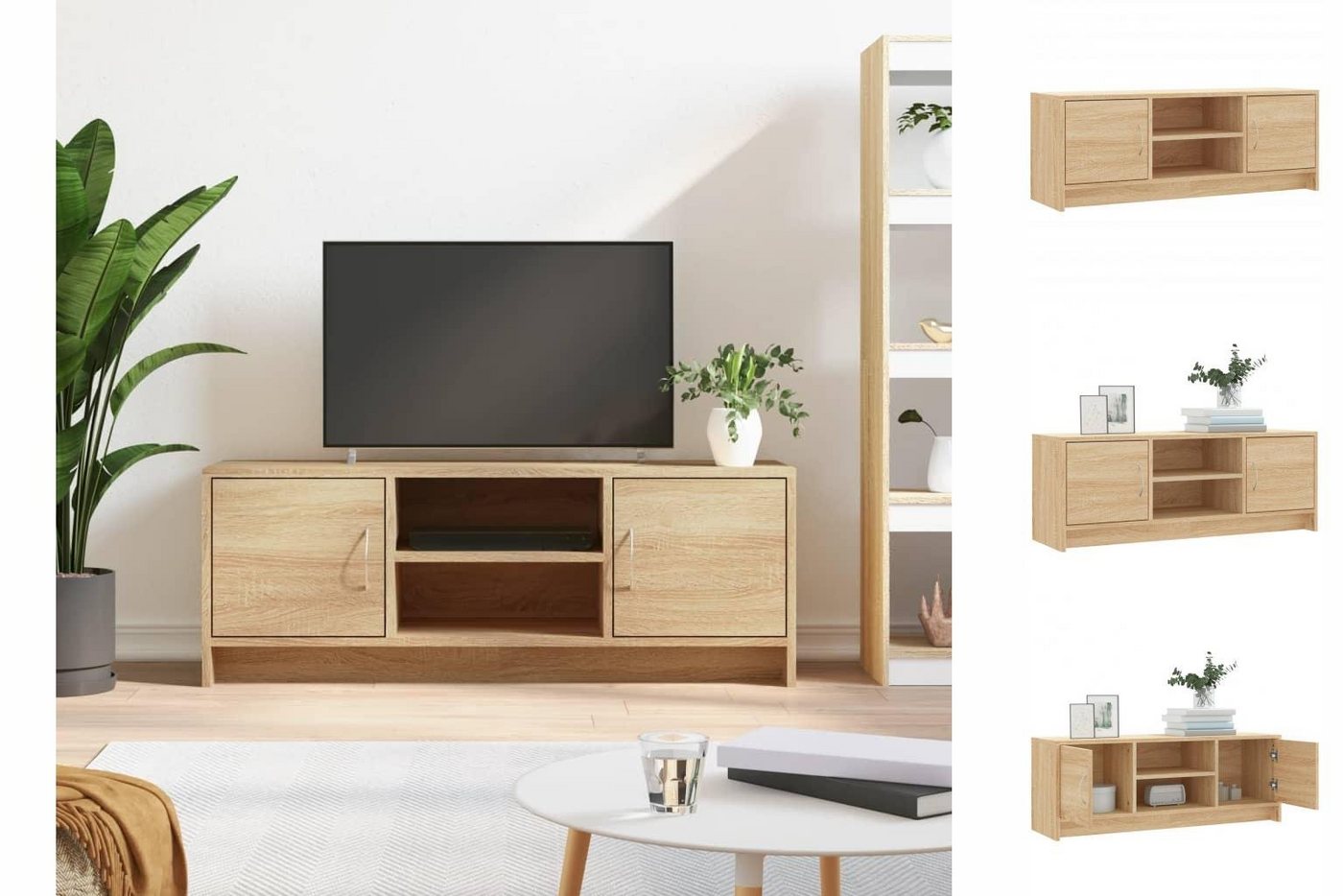 vidaXL TV-Schrank TV-Schrank Sonoma-Eiche 102x30x37,5 cm Spanplatte TV-Lowb günstig online kaufen