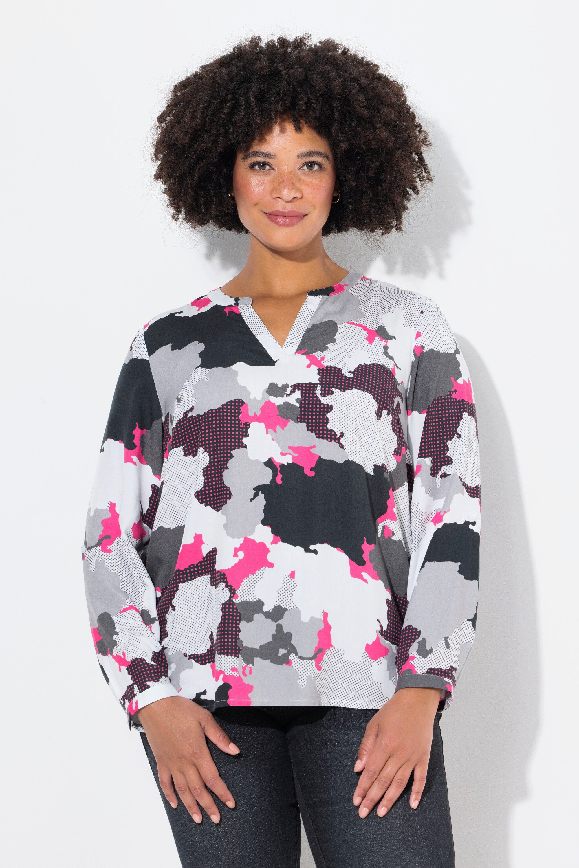 Angel of Style Satinbluse Bluse Camouflage-Druck günstig online kaufen