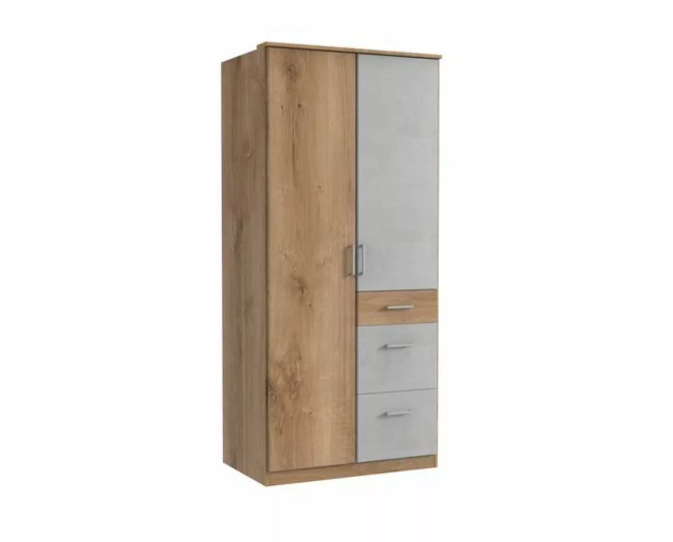 freiraum Kleiderschrank Click (B/H/T: 90x198x58 cm) in Plankeneiche-Nachbil günstig online kaufen