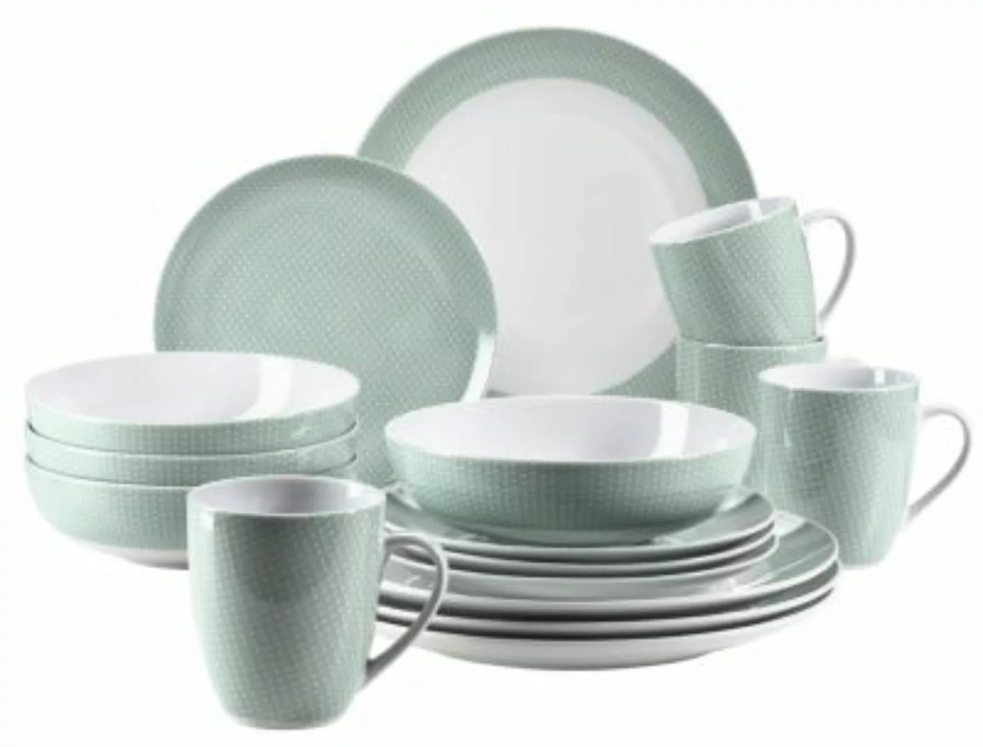 MÄSER Kitchen Time II Geschirr-Set, Porzellan grün günstig online kaufen