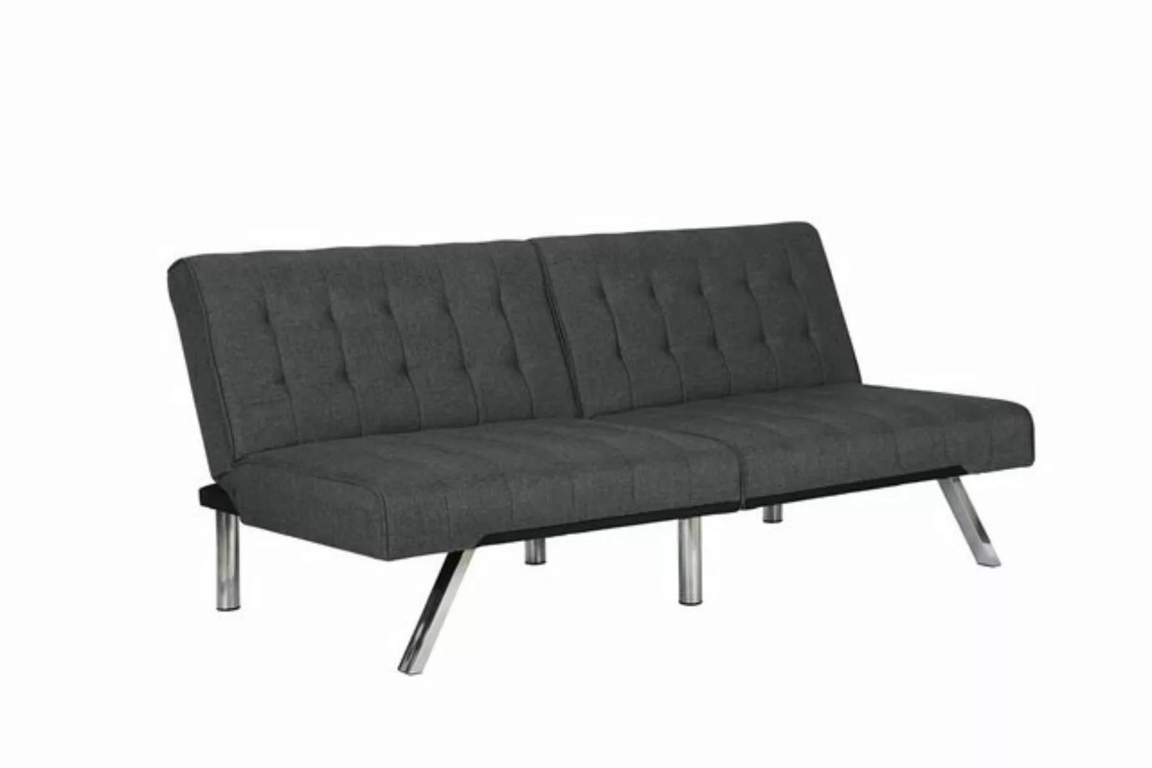 loft24 Schlafsofa Emily, Sofa Couch mit Schlaffunktion Chrombeine 178 cm Br günstig online kaufen