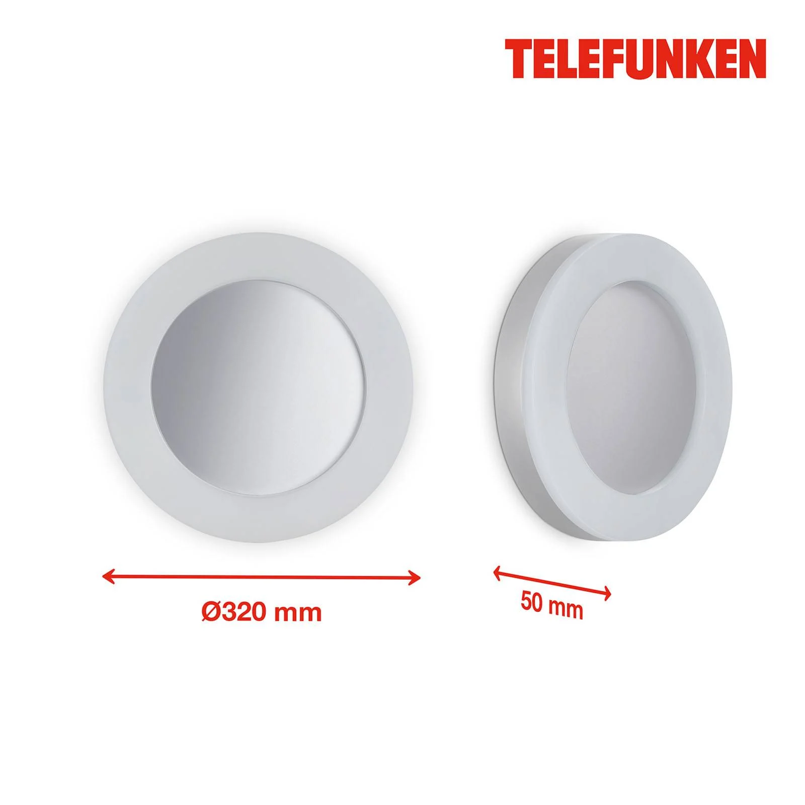 Telefunken Rixi LED-Außenwandleuchte, weiß günstig online kaufen