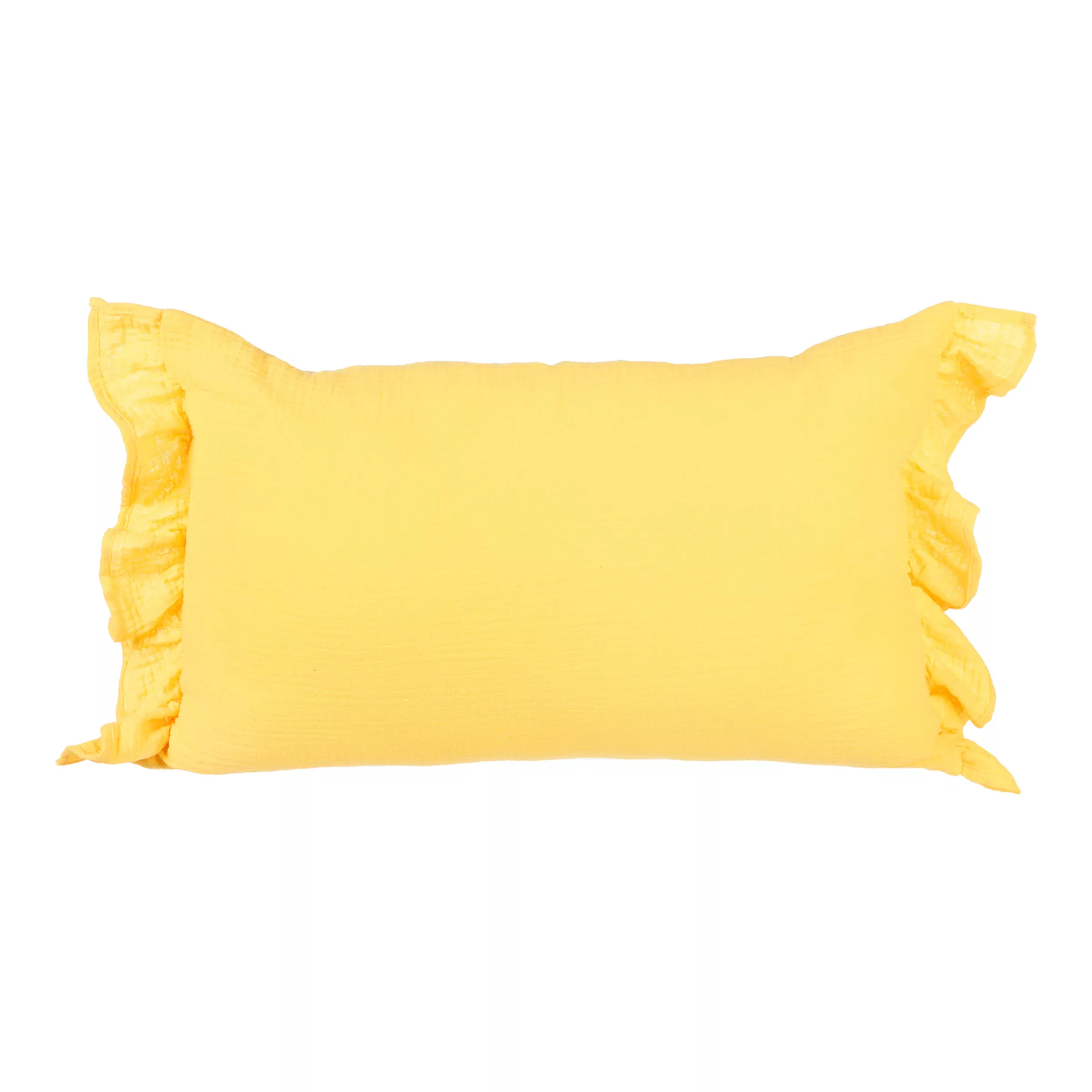 Kissen MUSSELIN ca.30x50cm, gelb günstig online kaufen