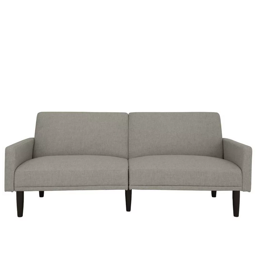 Günstiges Sofa hellgrau mit Rücken Klappmechanik Schlaffunktion günstig online kaufen