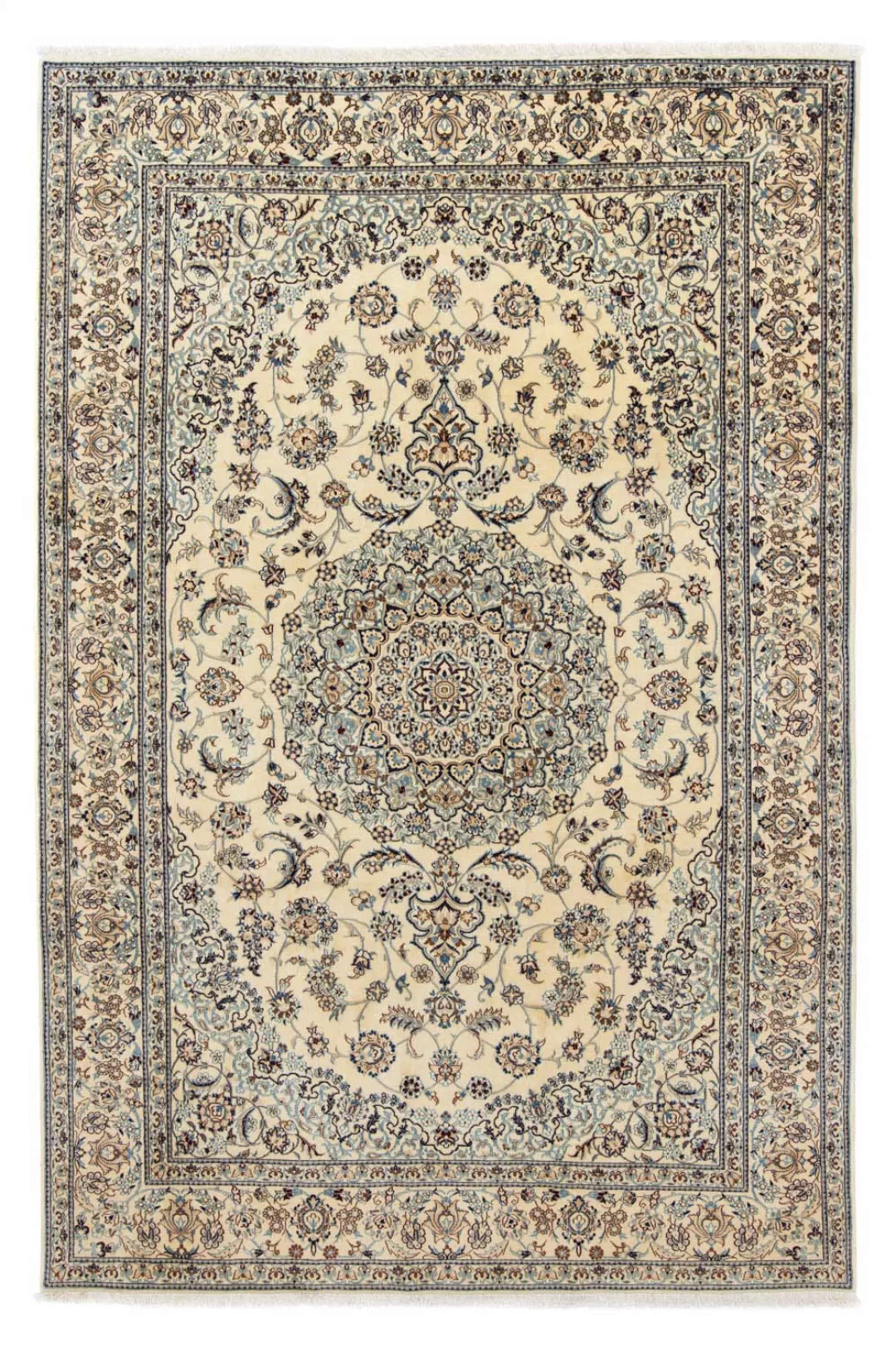 morgenland Wollteppich »Nain Medaillon Beige 293 x 199 cm«, rechteckig günstig online kaufen