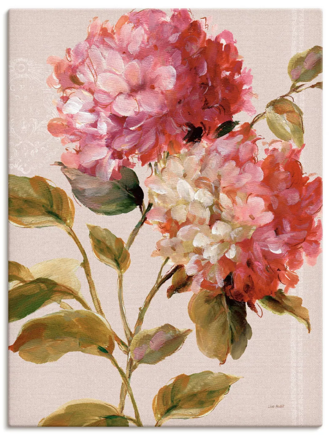 Artland Wandbild "Harmonische Hortensien", Blumen, (1 St.), als Leinwandbil günstig online kaufen
