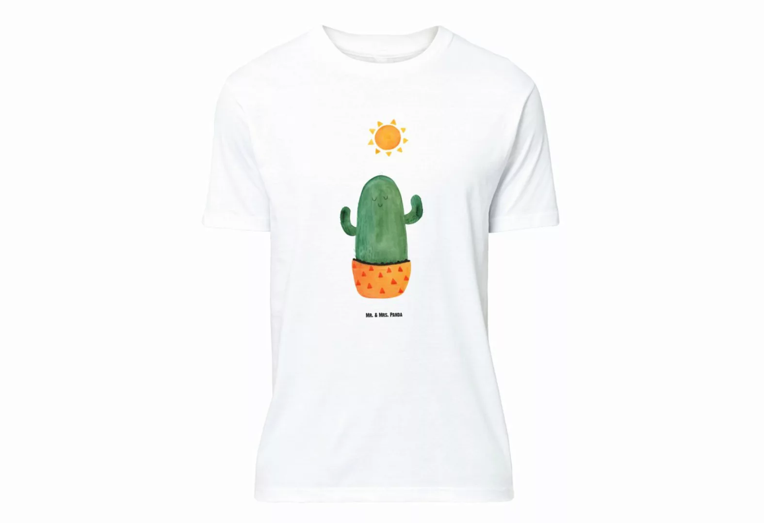Mr. & Mrs. Panda T-Shirt Kaktus Sonnenanbeter - Weiß - Geschenk, glücklich, günstig online kaufen