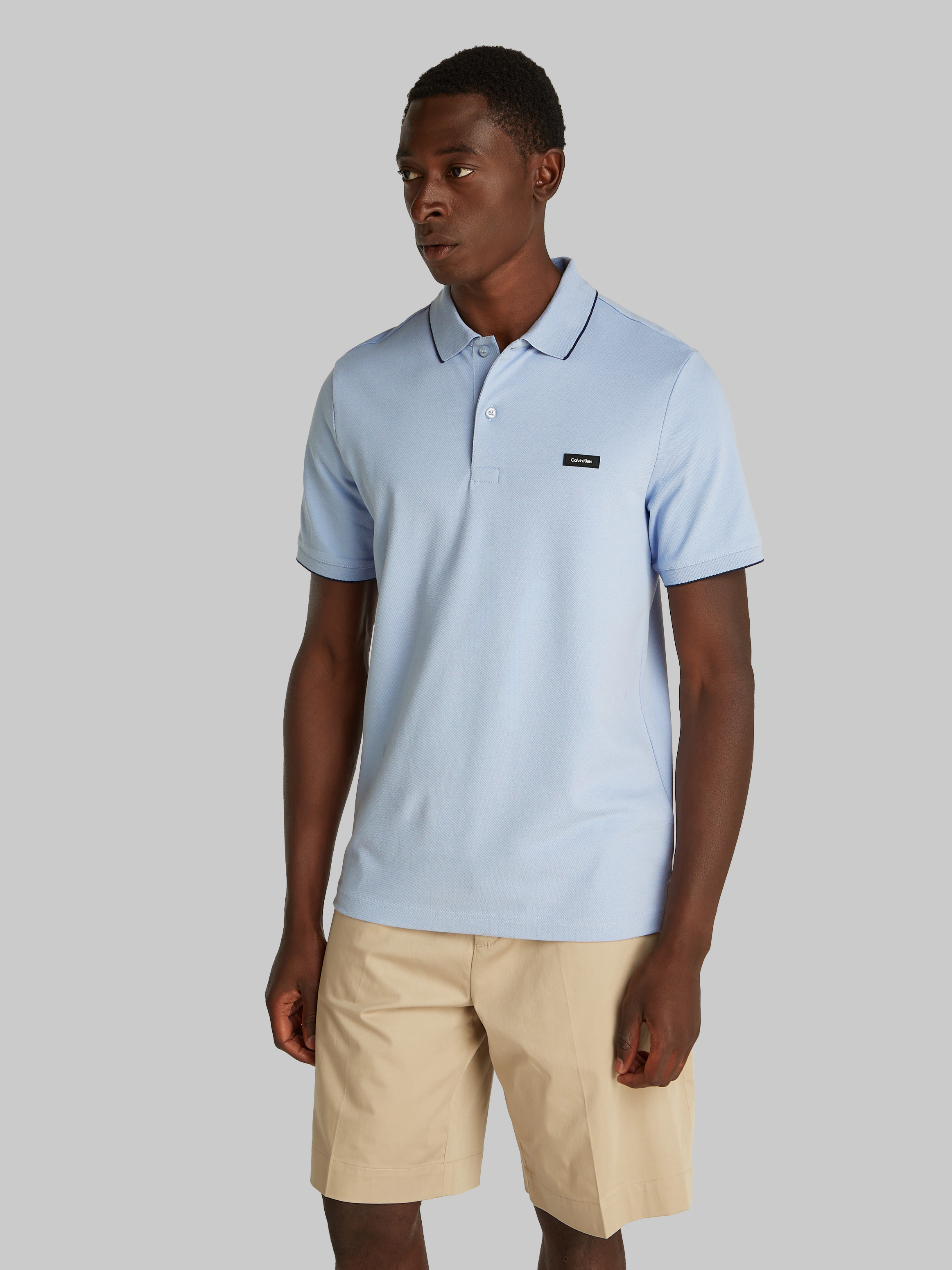 Calvin Klein Poloshirt "STRETCH PIQUE TIPPING POLO" günstig online kaufen