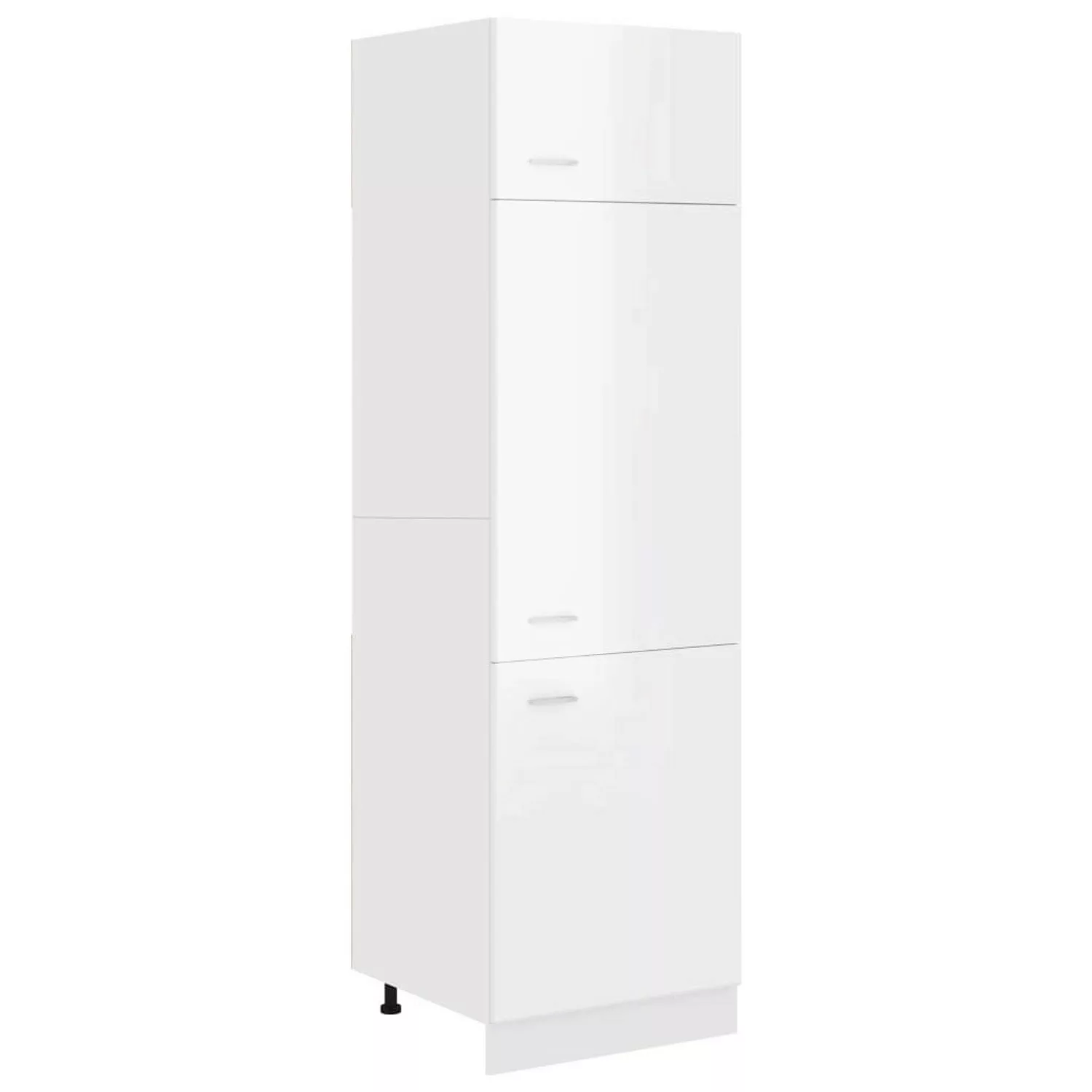 Kühlumbauschrank Hochglanz-weiß 60x57x207 Cm Spanplatte günstig online kaufen