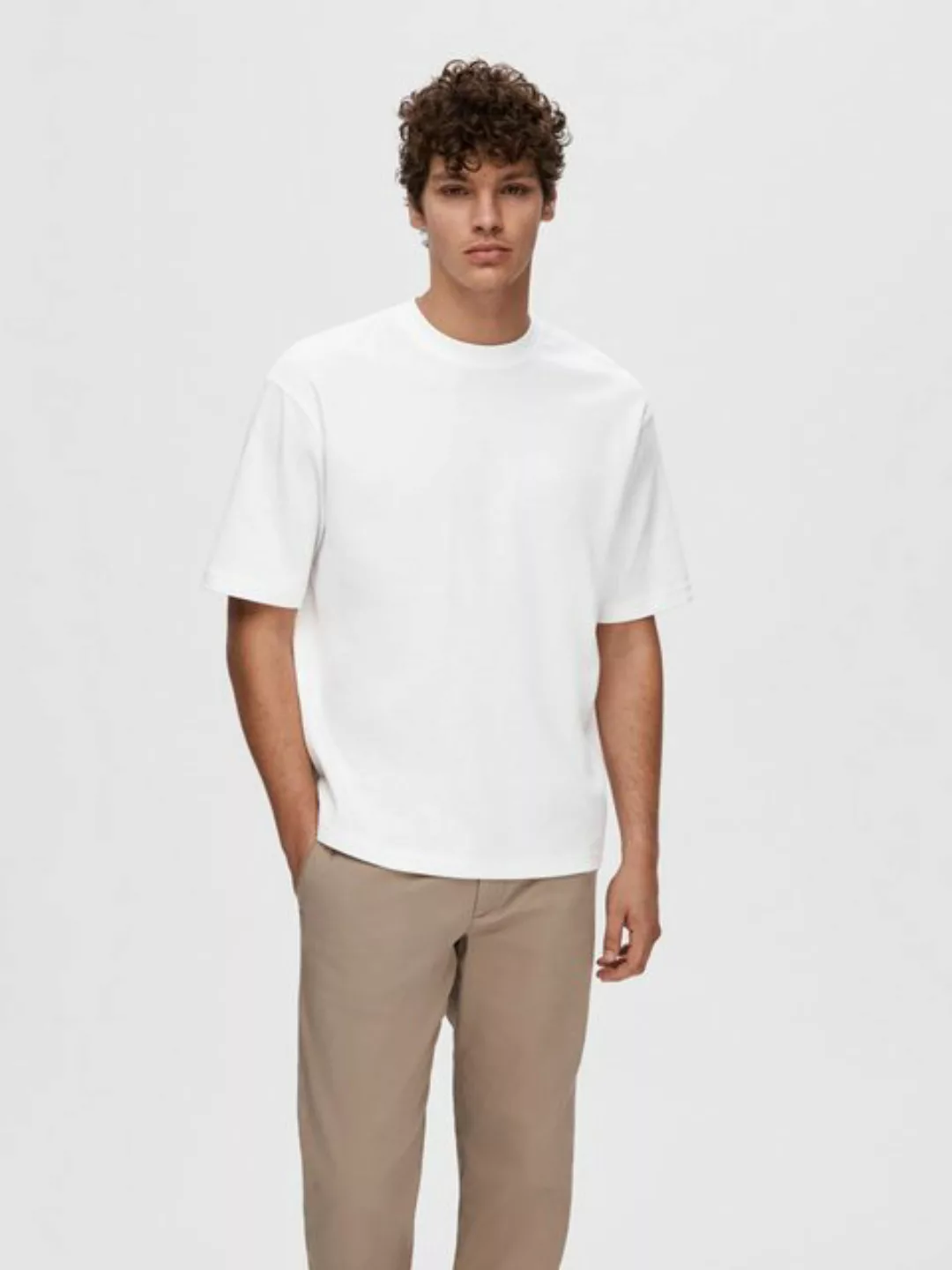 SELECTED HOMME Rundhalsshirt SLHLOOSEOSCAR SS O-NECK TEE NOOS günstig online kaufen