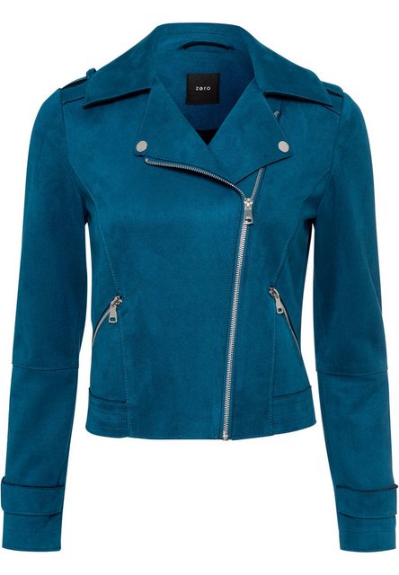 Zero Jackenblazer "zero Bikerjacke in Veloursleder-Optik", weiteres Detail günstig online kaufen