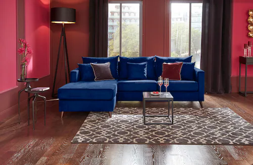 Home affaire Ecksofa »Renesse L-Form«, lose Kissen, Keder an Sitzkissen günstig online kaufen