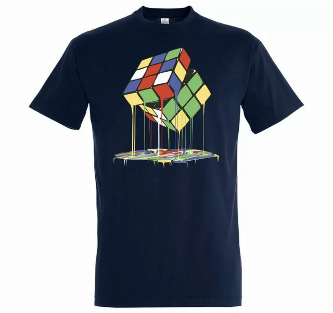 Youth Designz T-Shirt Magic Cube Melting Herren Shirt mit Trendigem Frontdr günstig online kaufen