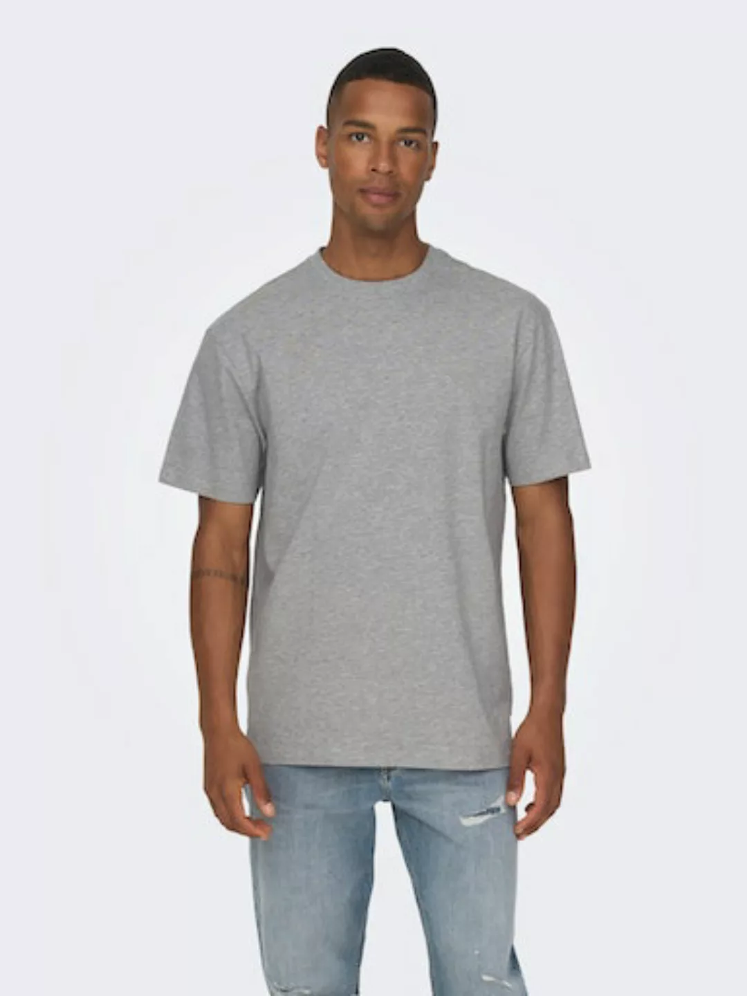 Only & Sons Herren Rundhals T-Shirt ONSFRED - Relaxed Fit günstig online kaufen