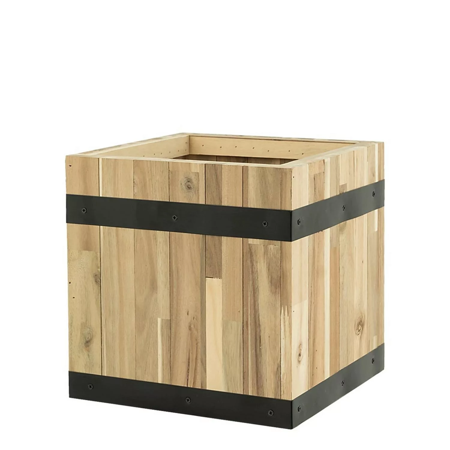 Pflanzwerk® Pflanzkübel Cube - Akazien Holz - 45 cm x 43 cm x 43 cm günstig online kaufen