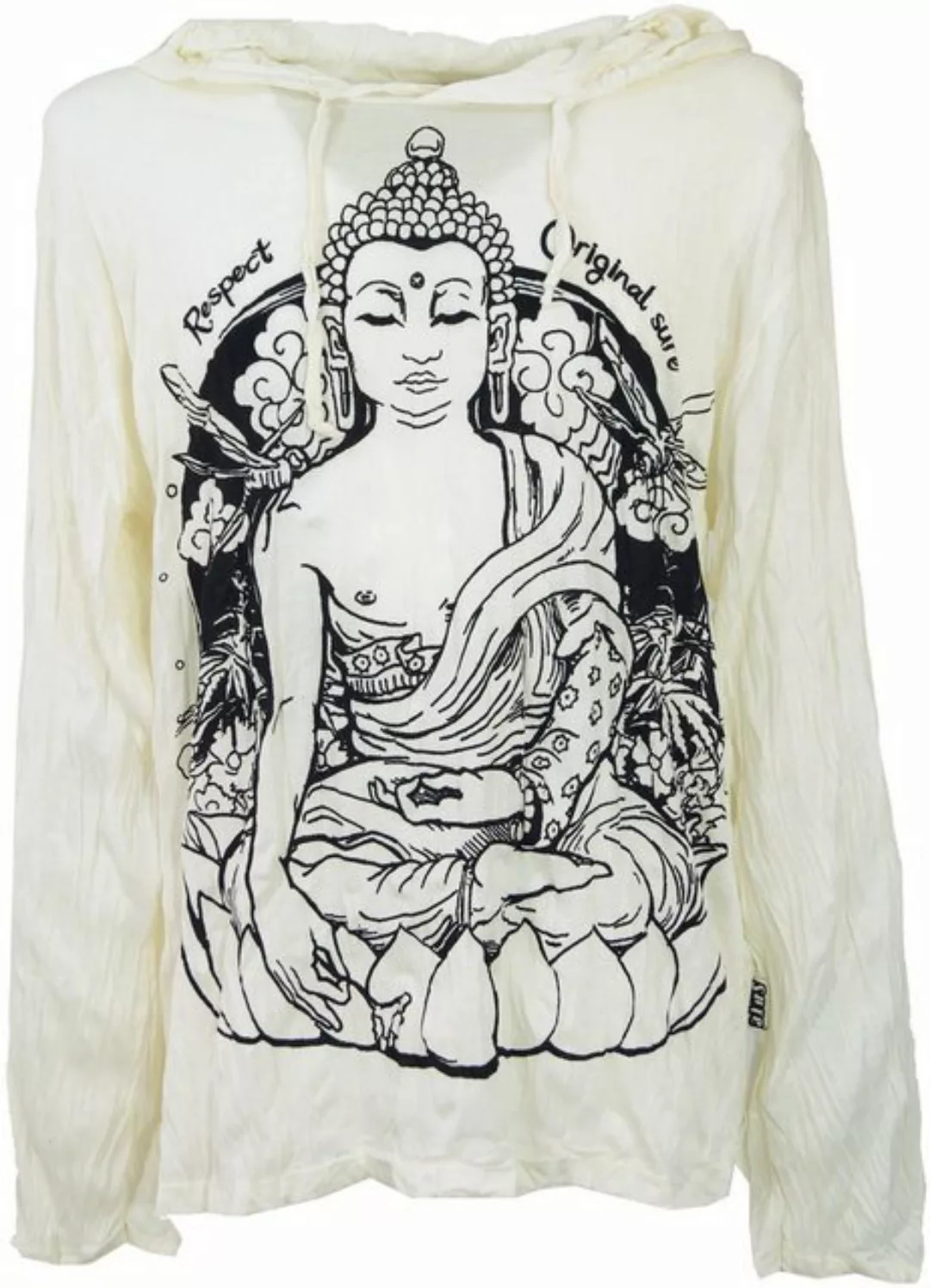 Guru-Shop T-Shirt Sure Langarmshirt, Kapuzenshirt Meditation.. Goa Style, F günstig online kaufen