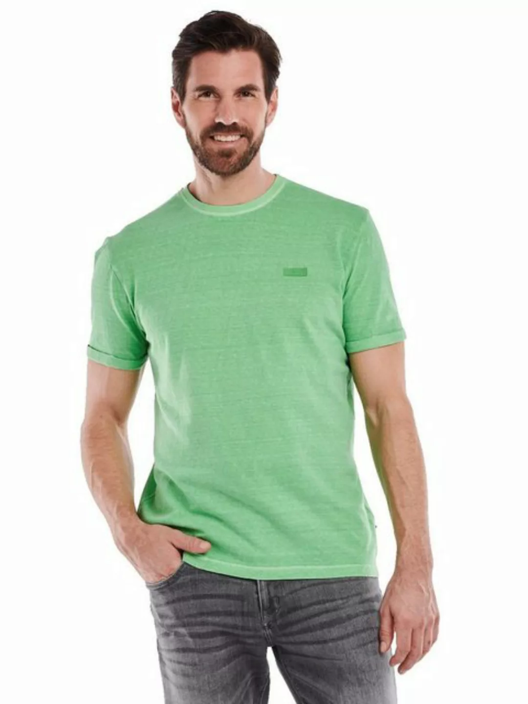 ENGBERS GERMANY Rundhalsshirt T-Shirt mit Leinen günstig online kaufen