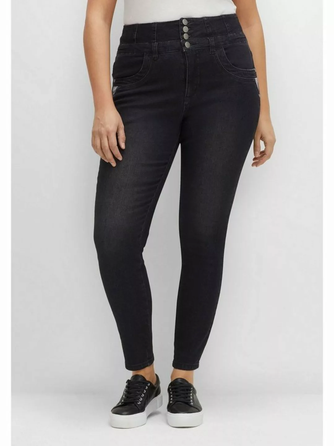 Sheego Stretch-Jeans "Große Größen", mit High-Waist-Bund günstig online kaufen