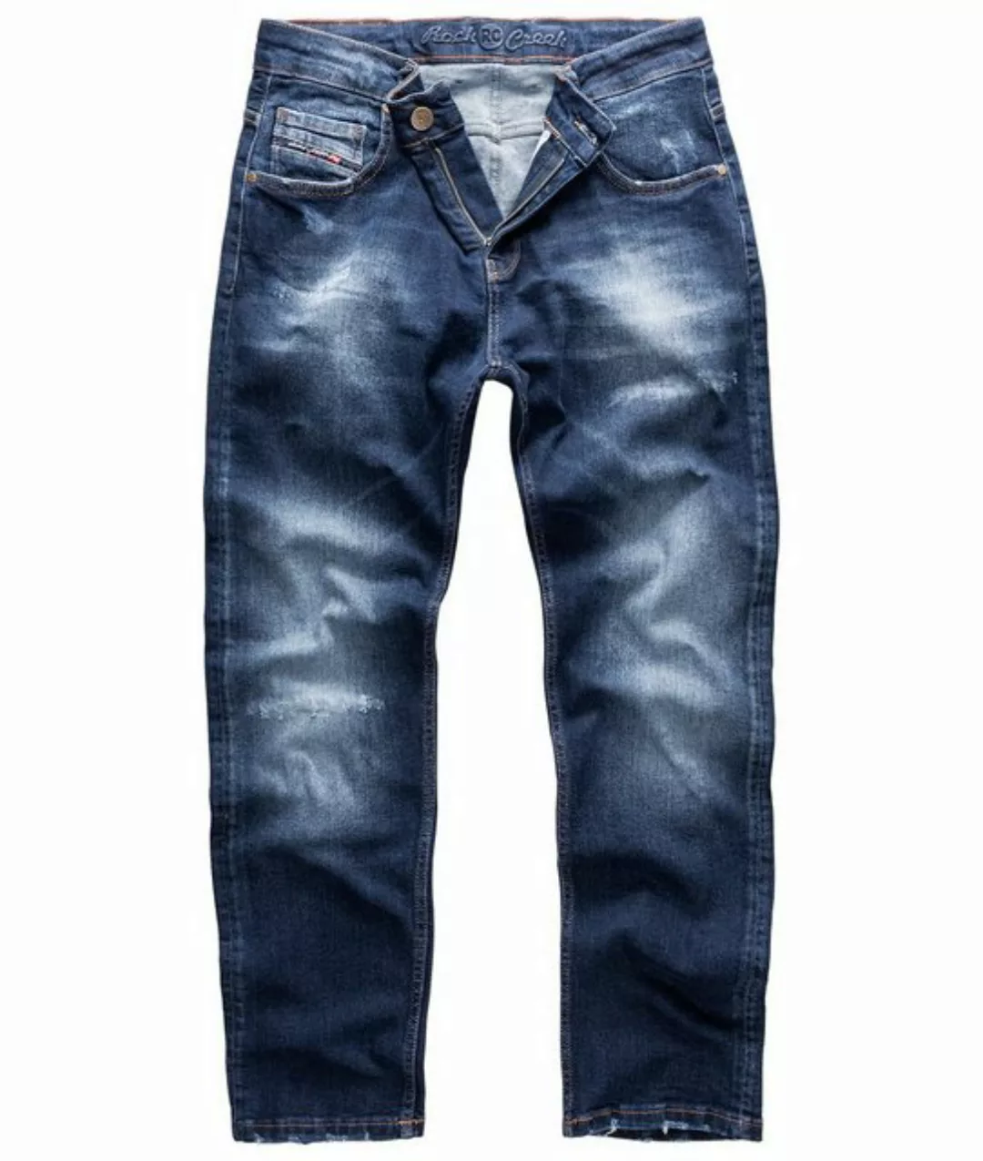 Rock Creek Regular-fit-Jeans Herren Jeans Stonewashed Denim RC-3103 günstig online kaufen