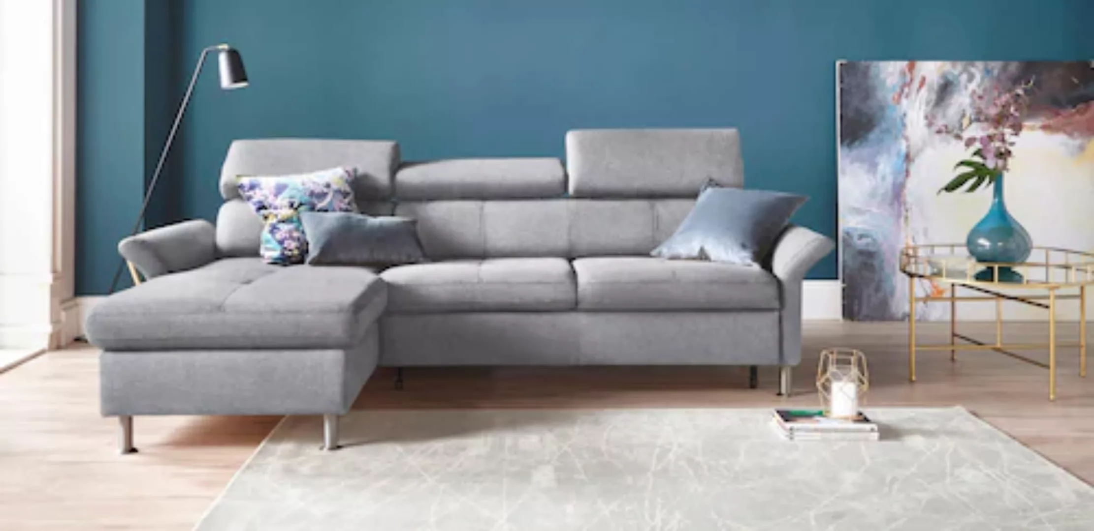 exxpo - sofa fashion Ecksofa Maretto, L-Form, inkl. Kopf- bzw. Rückenverste günstig online kaufen