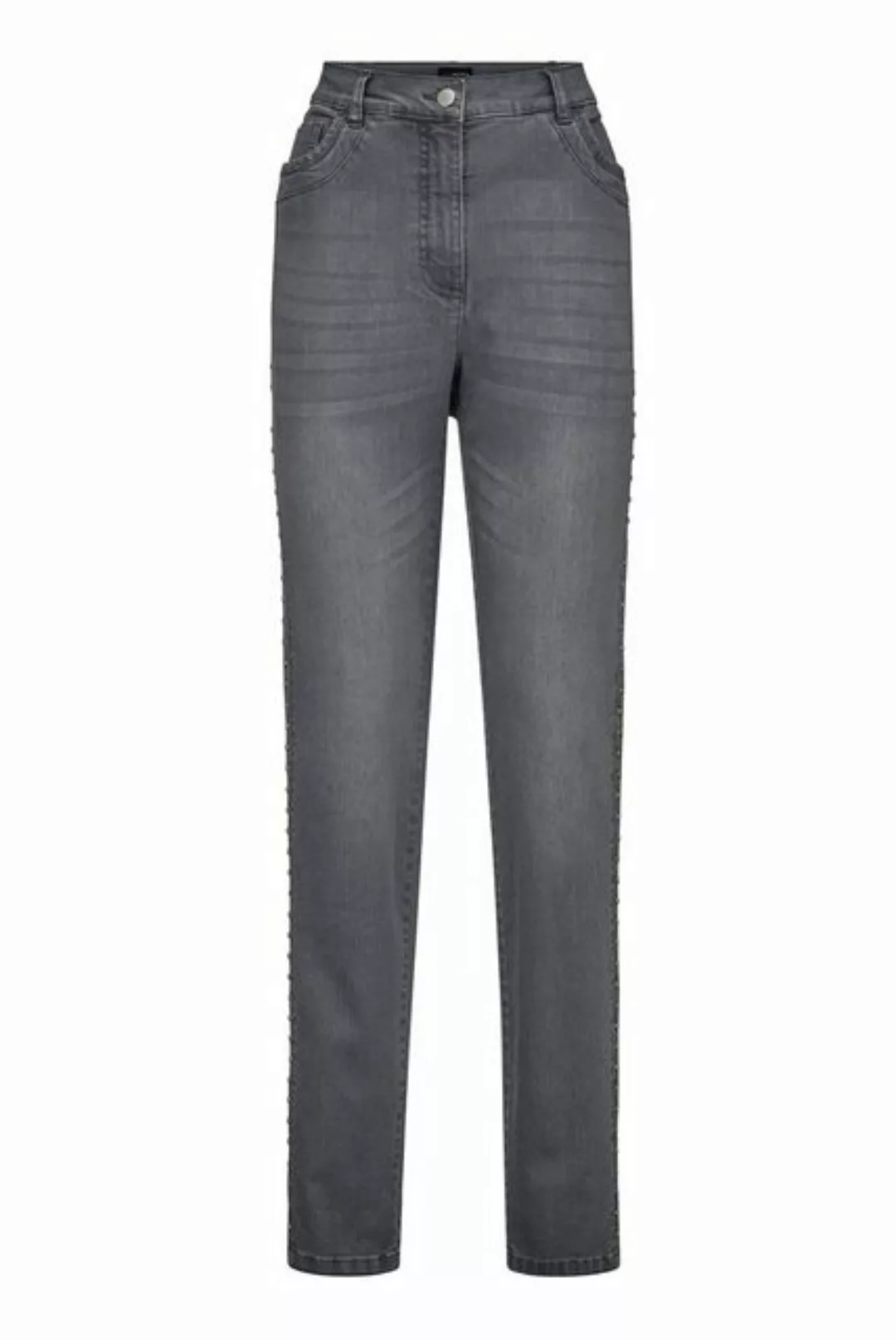 MIAMODA Regular-fit-Jeans Jeans Straight Fit Ziernieten 5-Pocket günstig online kaufen