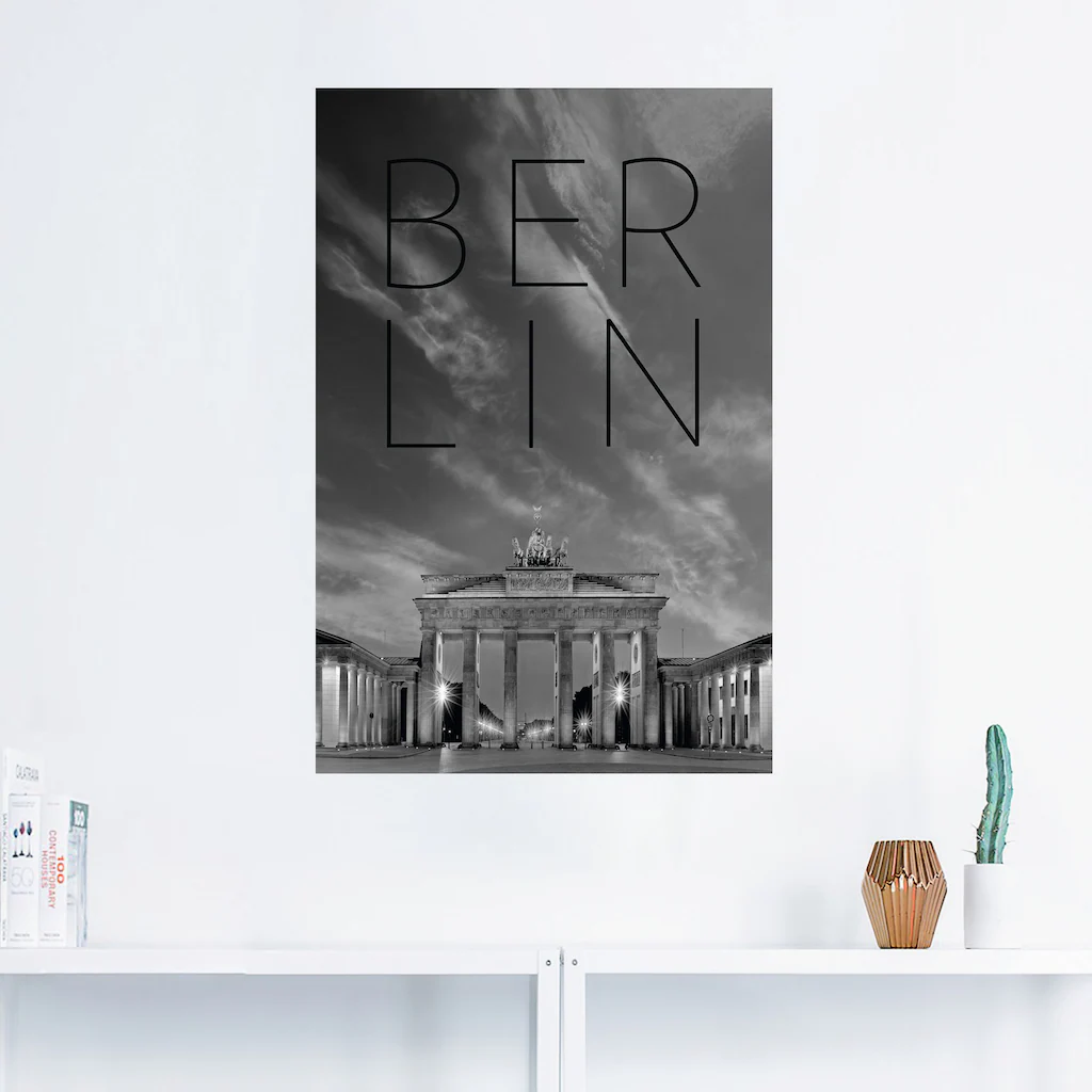 Artland Wandbild "Brandenburger Tor in Berlin", Berlin, (1 St.), als Poster günstig online kaufen