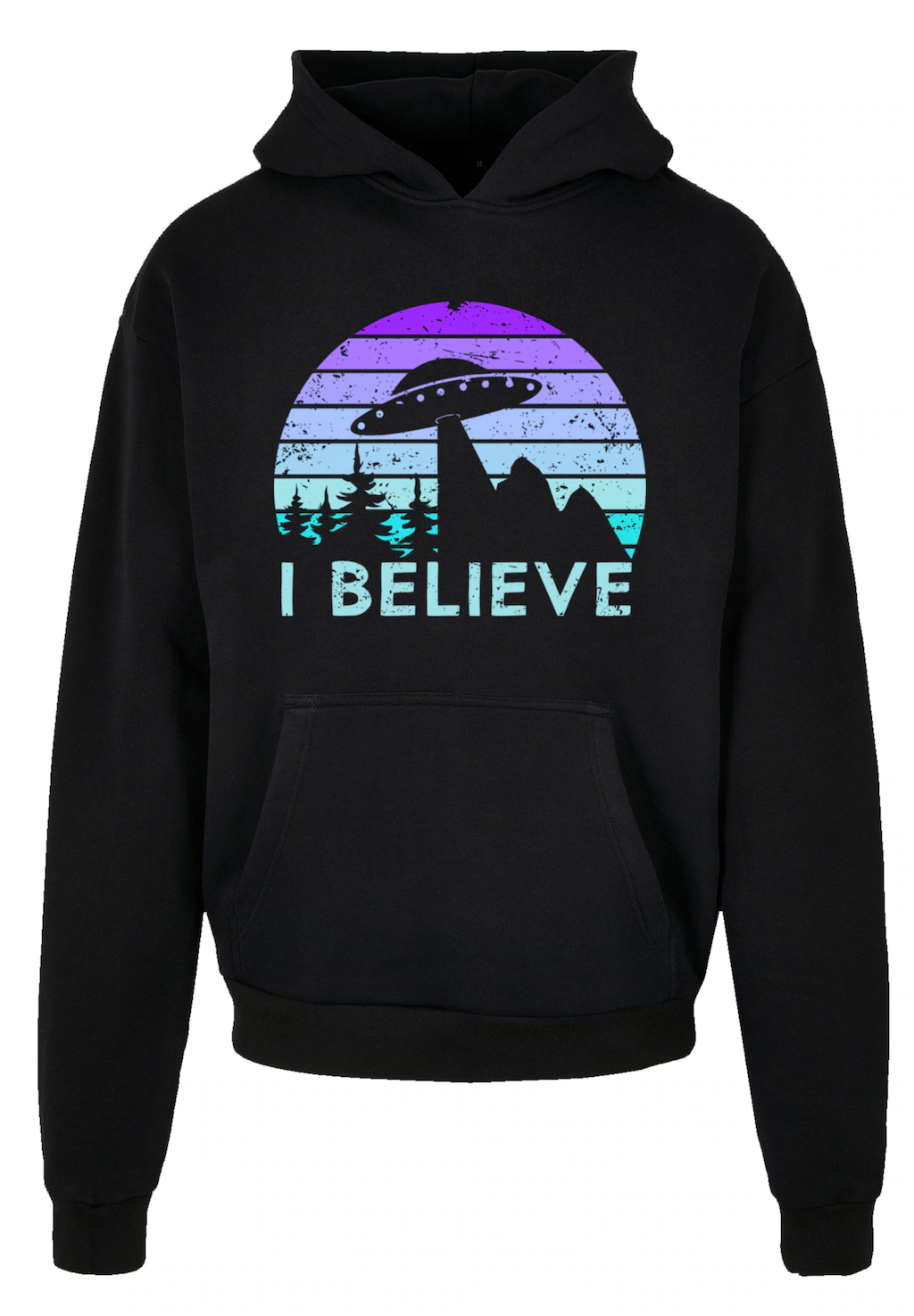 F4NT4STIC Kapuzenpullover "I BELIEVE UFO Alien Raumschiff Retro", Premium Q günstig online kaufen