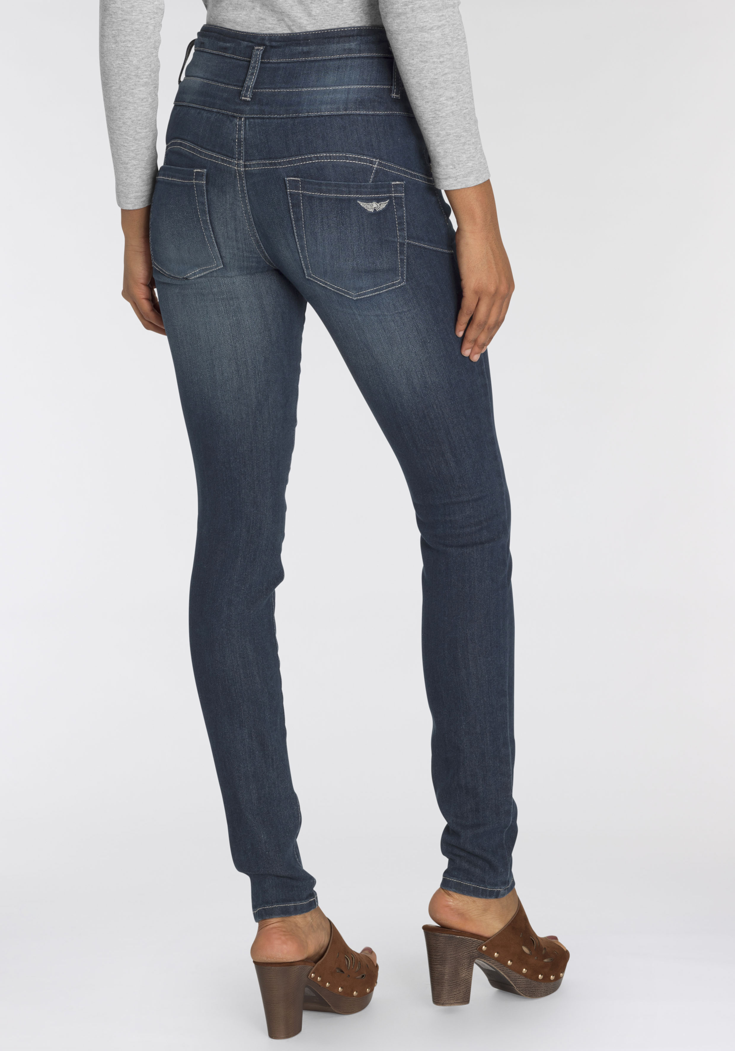 Arizona Slim-fit-Jeans mit extra breitem Bund High Waist günstig online kaufen