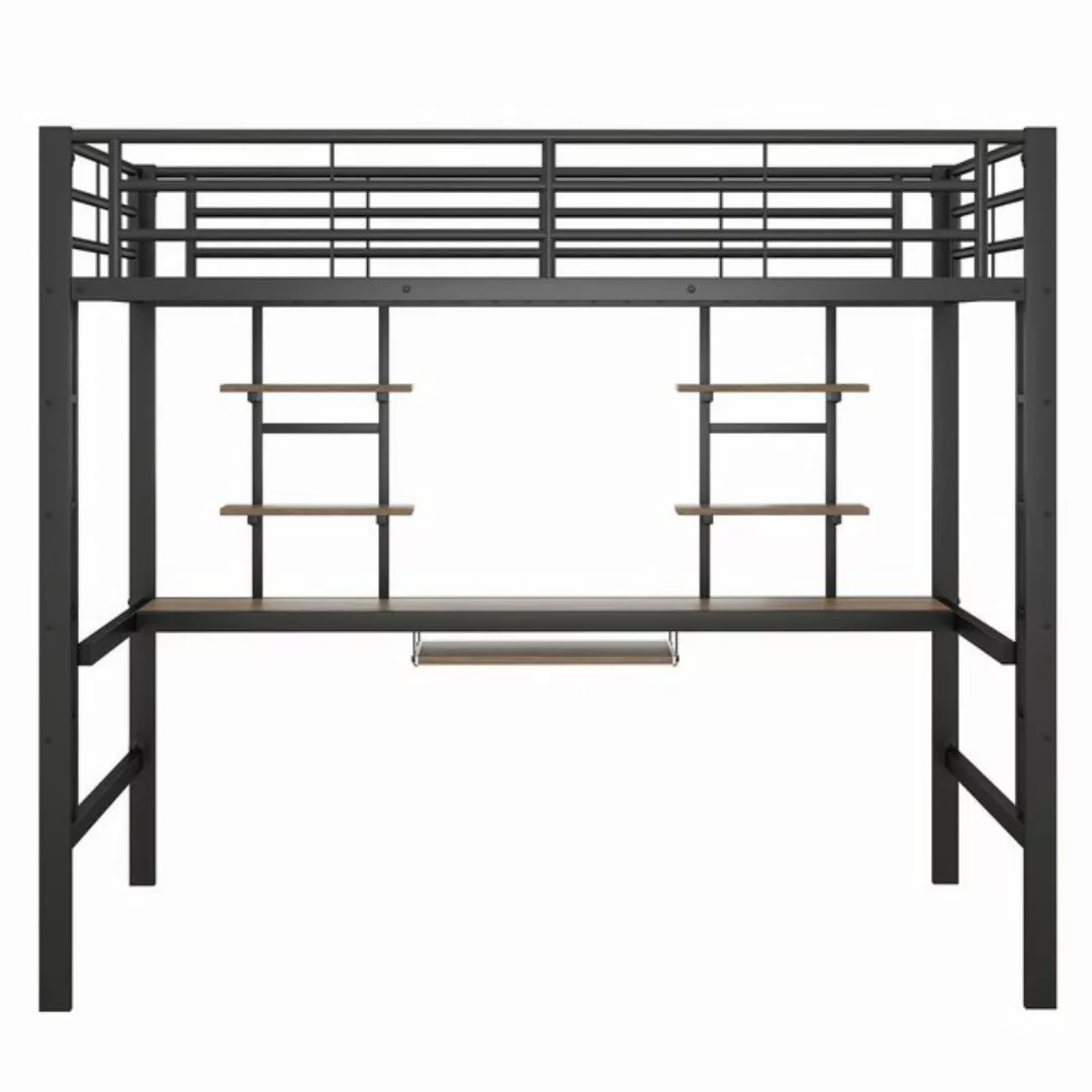 MODFU Bett Kinderbett Metallbett Eisenbett (mit Schreibtisch und zwei Büche günstig online kaufen