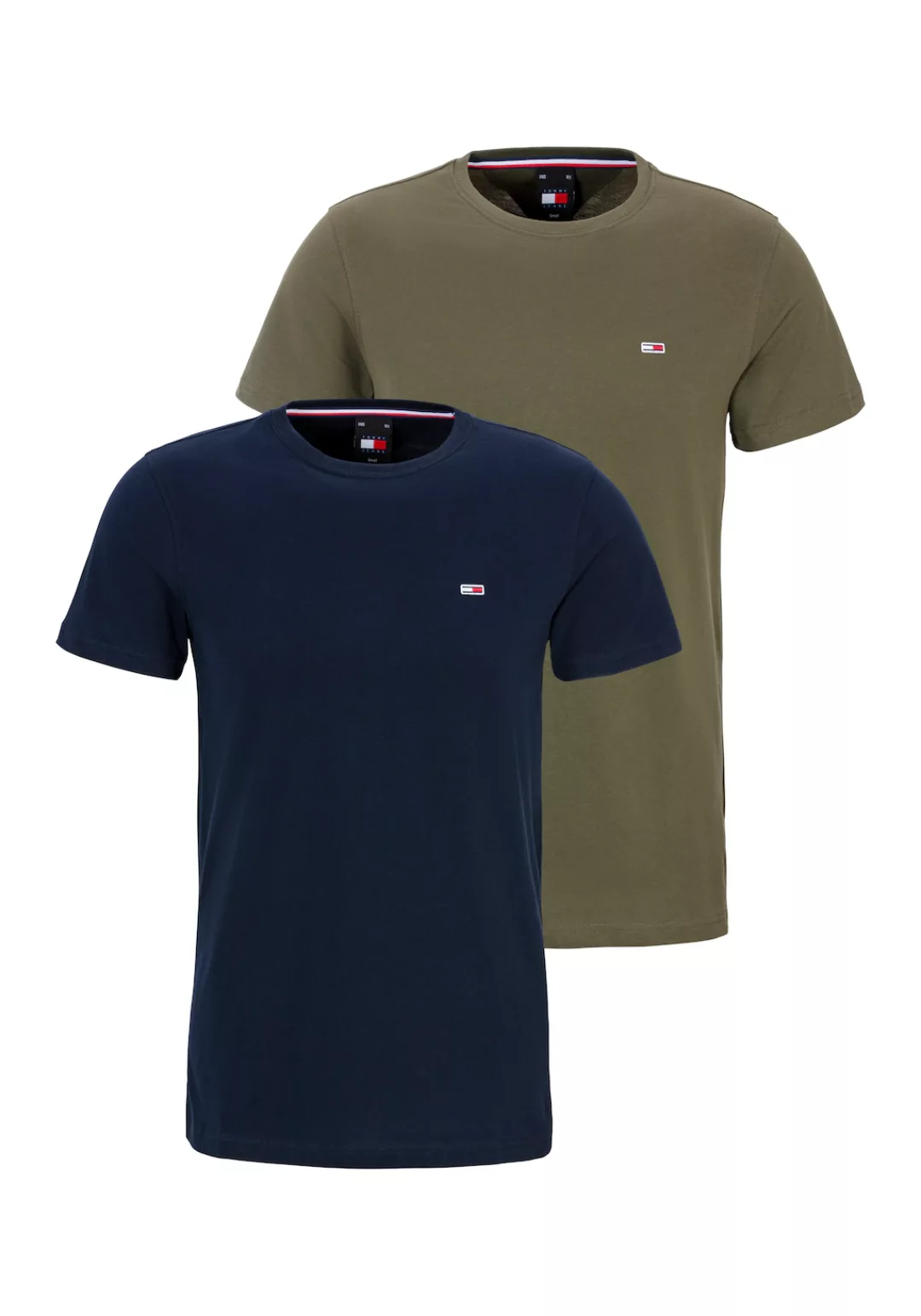 Tommy Jeans T-Shirt "TJM 2PACK SLIM JERSEY TEE", mit Markenlogo auf der Bru günstig online kaufen