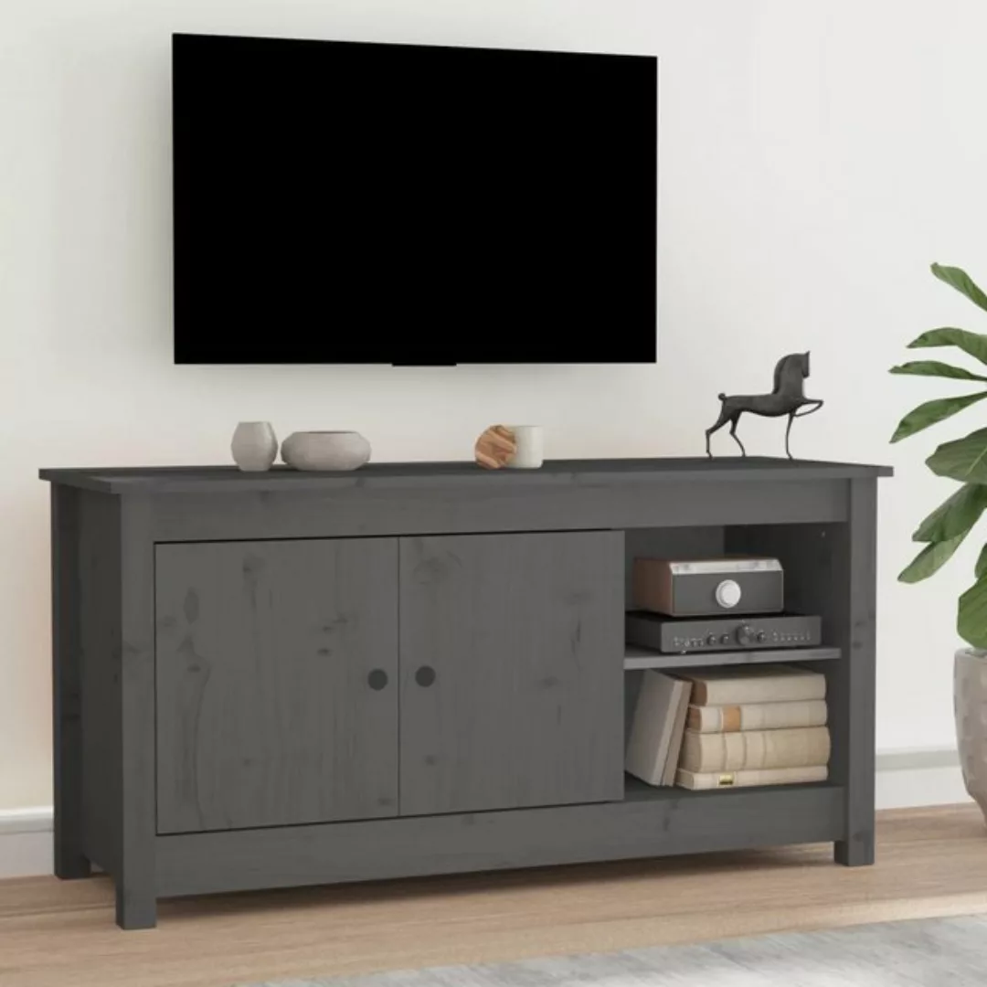 VidaXL TV-Schrank Grau 103x36,5x52 cm Massivholz Kiefür  Modell 2 günstig online kaufen