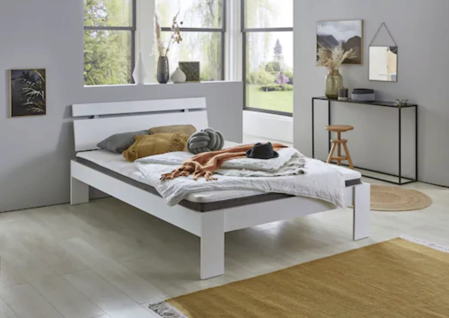 Relita Futonbett "Lian", LF 140 x 200 cm, mit Kopfteil, frei im Raum stellb günstig online kaufen