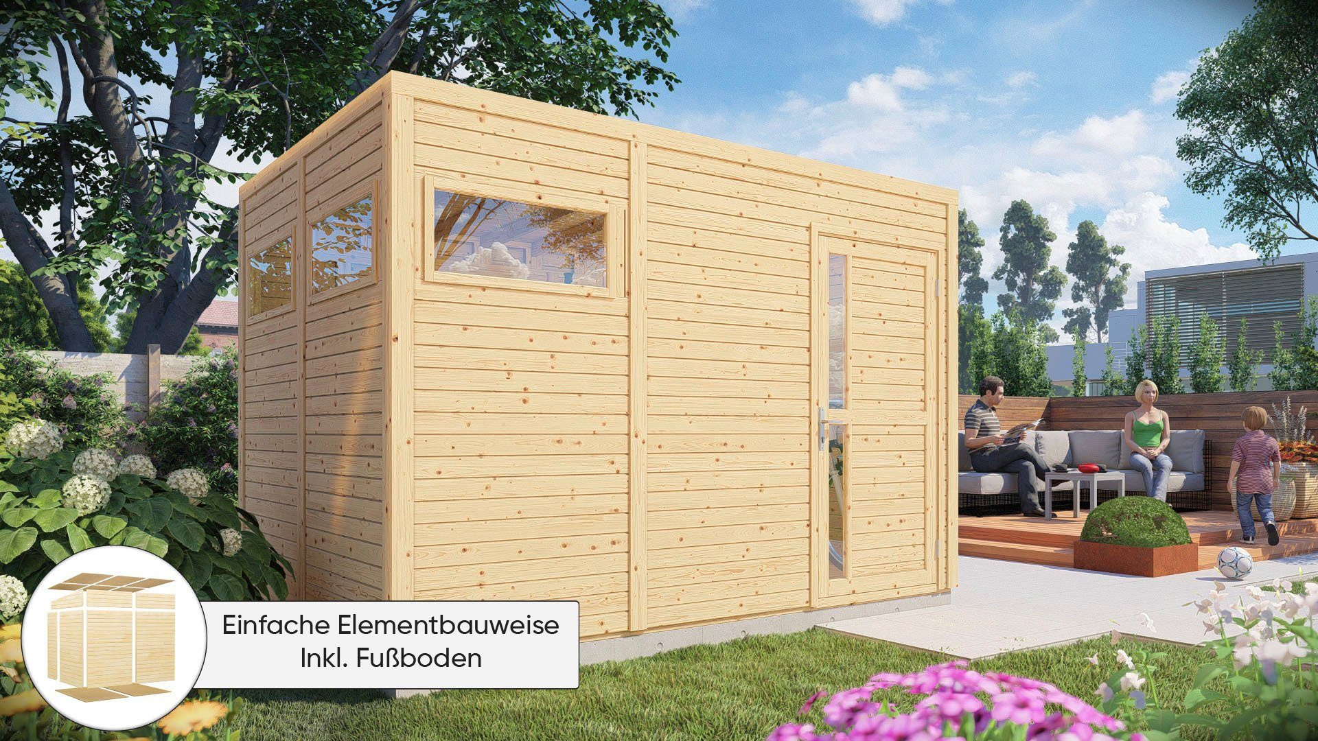 KONIFERA Gartenhaus "Cubus 3", Inklusive Fußboden günstig online kaufen