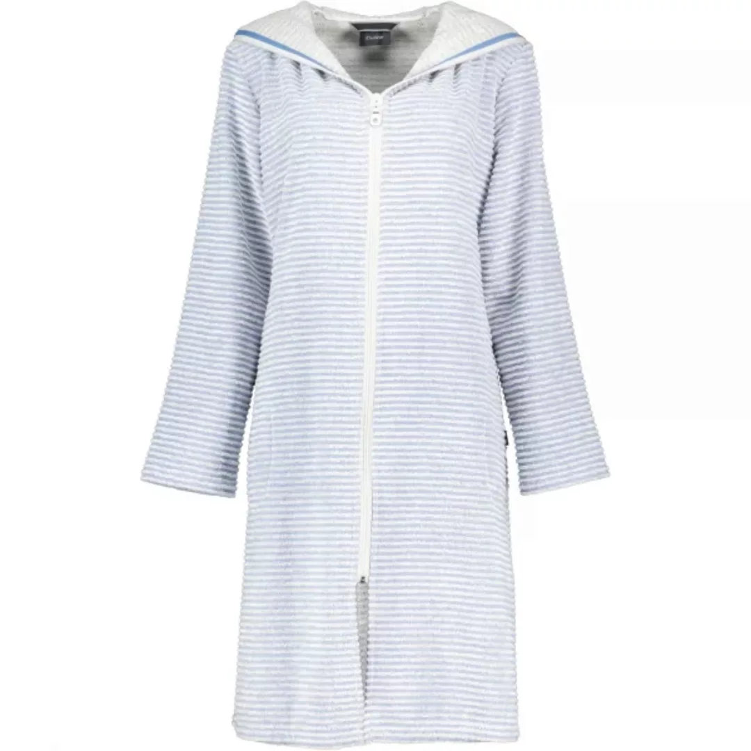 Cawö Bademäntel Damen Kurzmantel mit Kapuze 6222 - Farbe: capri - 11 günstig online kaufen