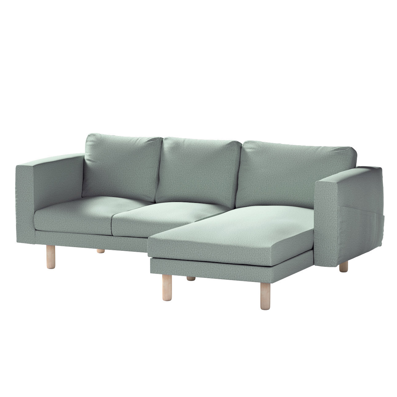 Bezug für Norsborg 3-Sitzer Sofa mit Recamiere, eukalyptusgrün, Norsborg Be günstig online kaufen