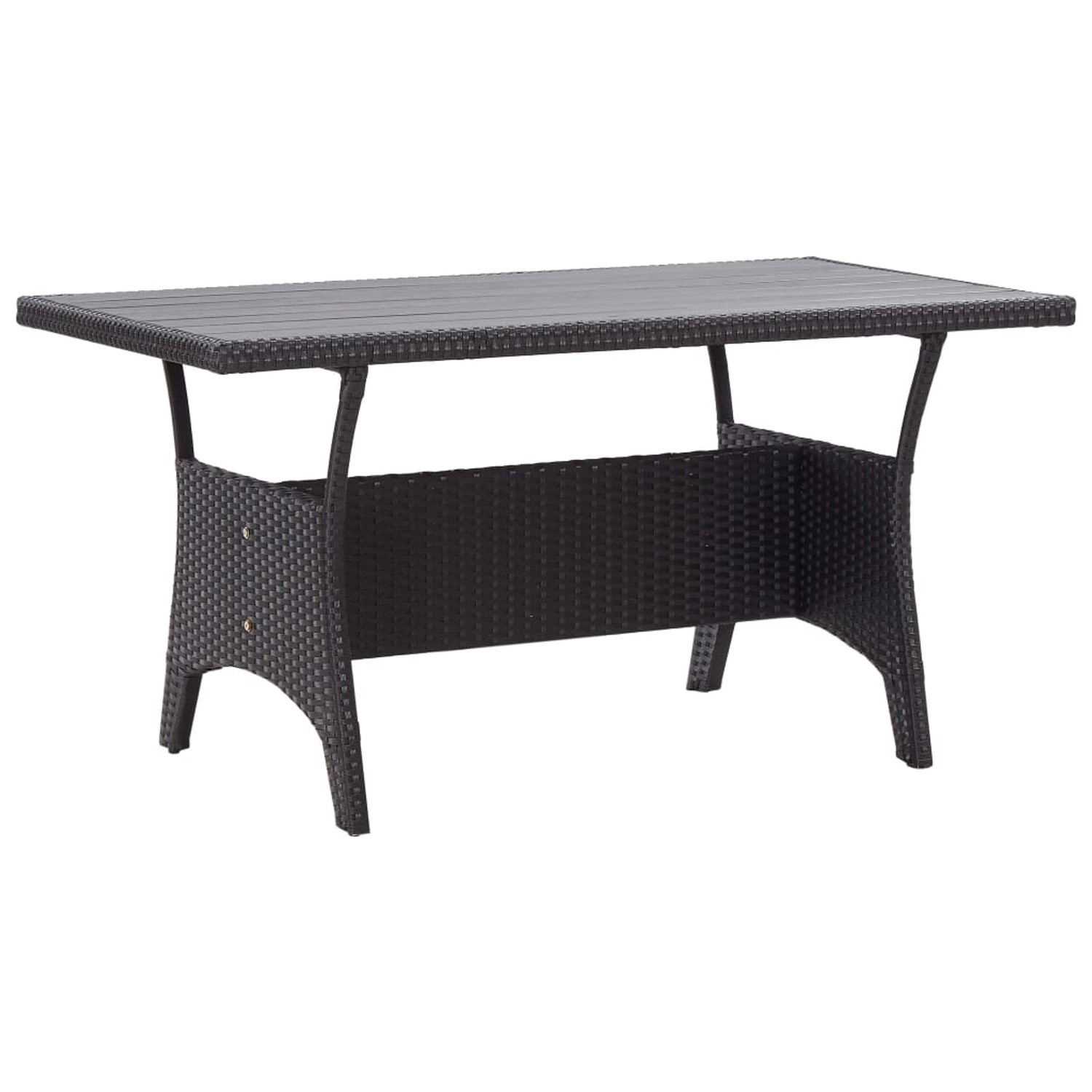 vidaXL Gartentisch Schwarz 120x70x66 cm Poly Rattan 316585 günstig online kaufen