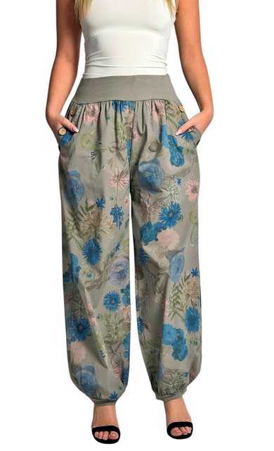 Mississhop Haremshose Baumwollhose Damenhose Aladinhose Blumenprint Sommerh günstig online kaufen