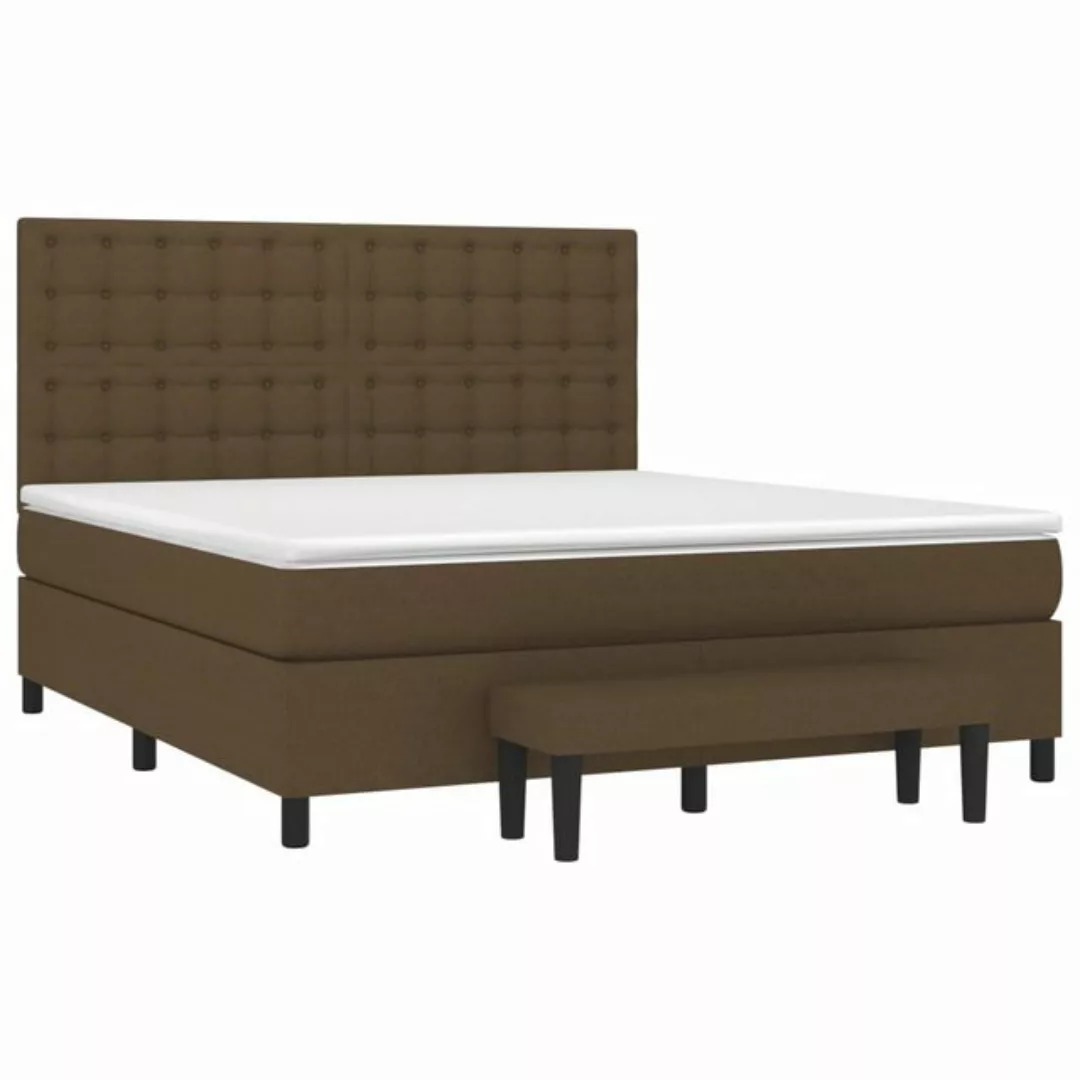 vidaXL Boxspringbett Boxspringbett mit Matratze und Fusshocker Stoff (160 x günstig online kaufen