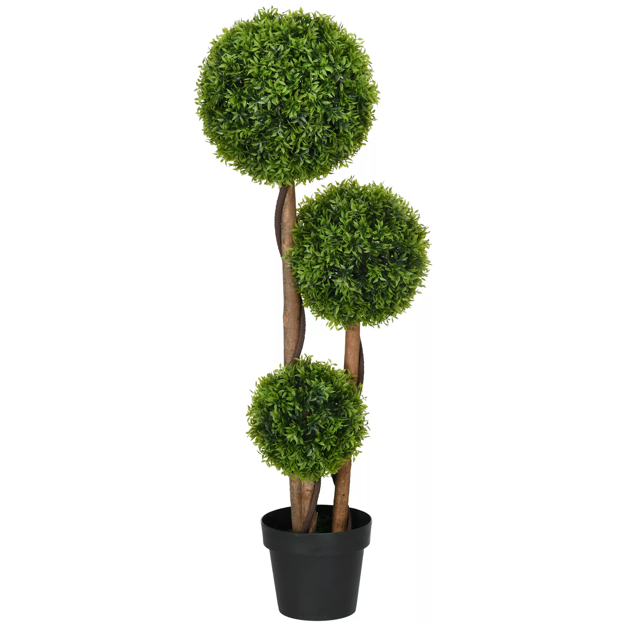 HOMCOM Künstlicher Buxusbaum, künstliche Pflanze, Buxus mit 3 Bambusblatt-K günstig online kaufen