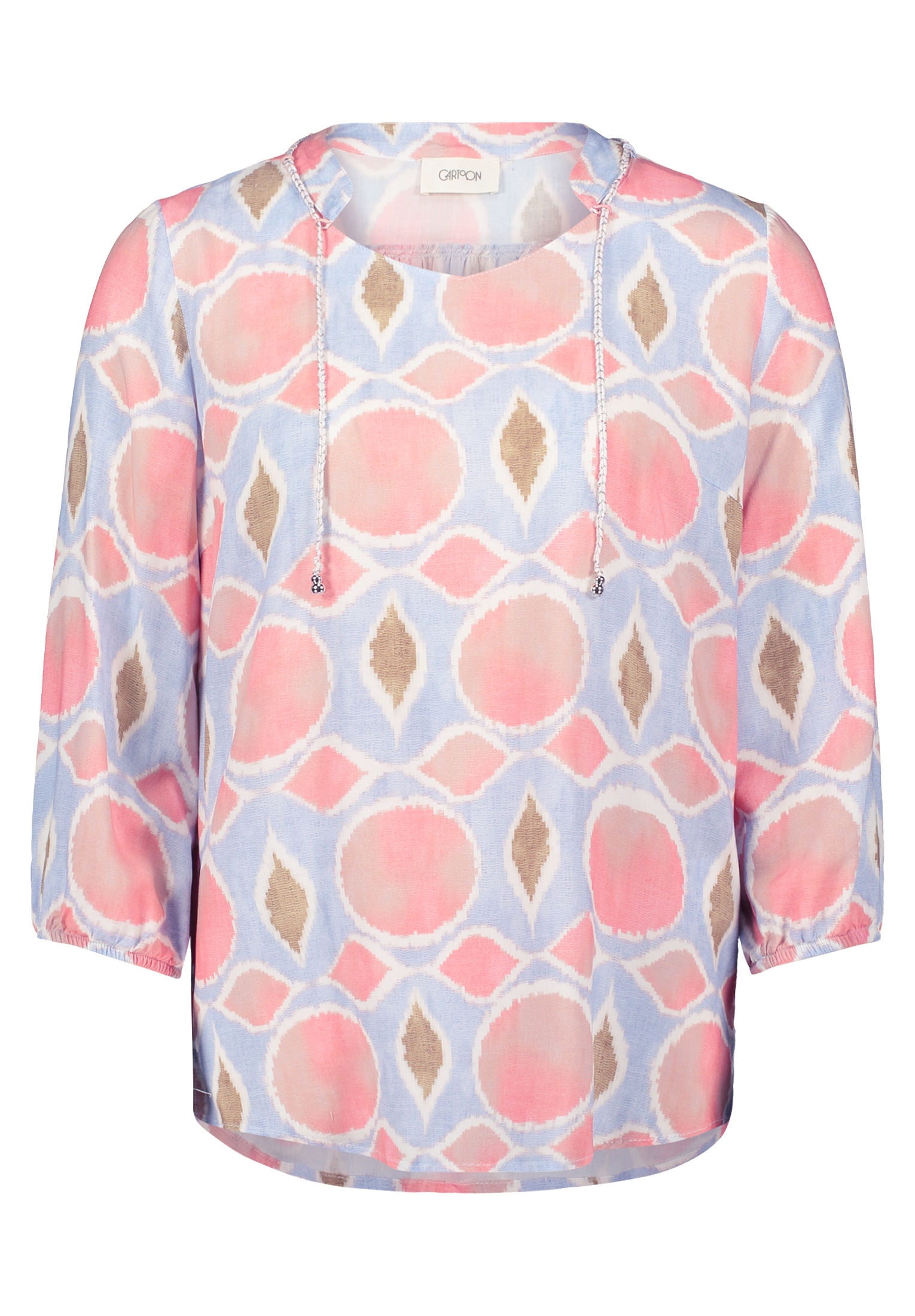 Cartoon Shirtbluse "Cartoon Damen Blusenshirt mit Schnürung" günstig online kaufen